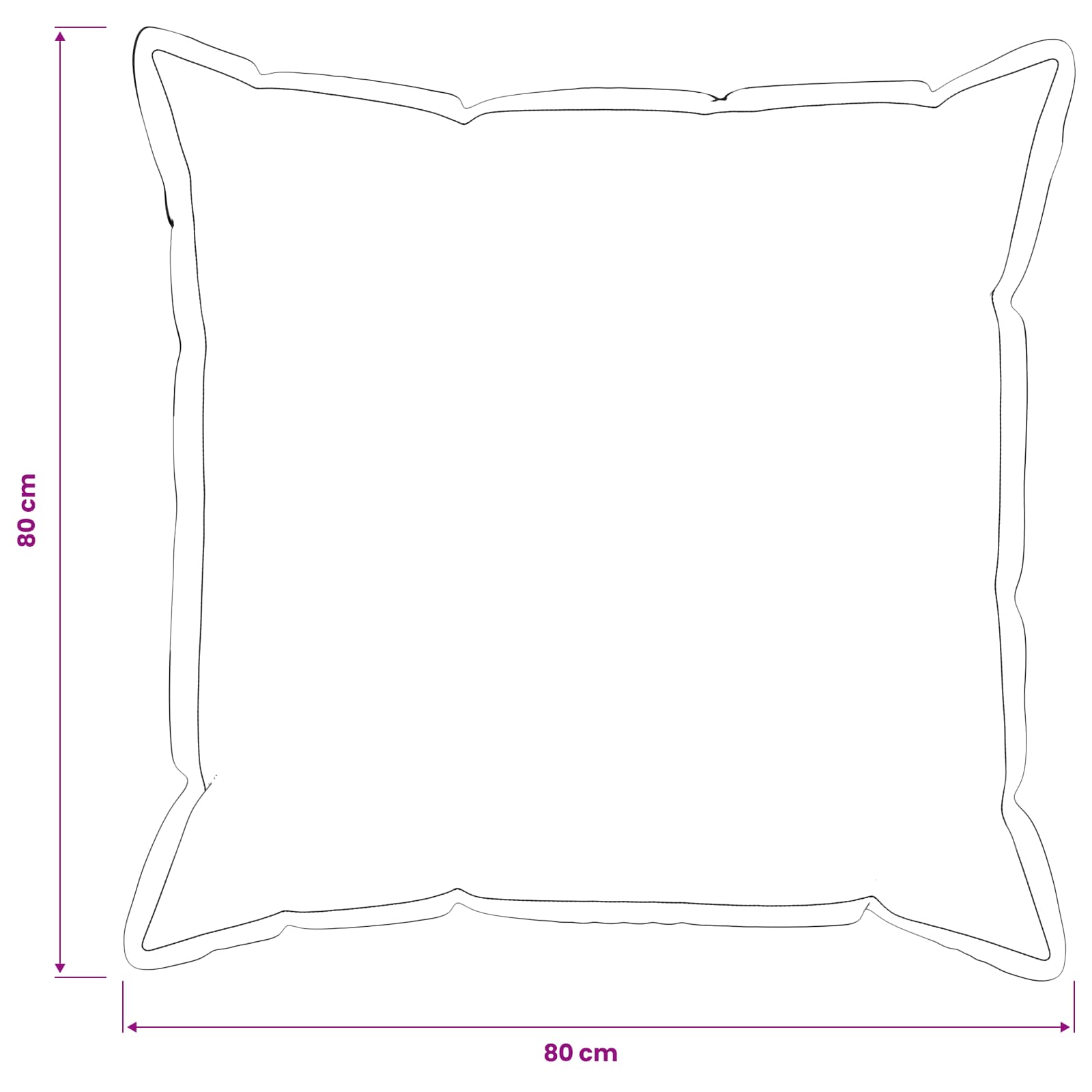 Presvlaka za jastuk 2 pcs HOUTEN Tamnosiva 80 x 80 cm Bouclé