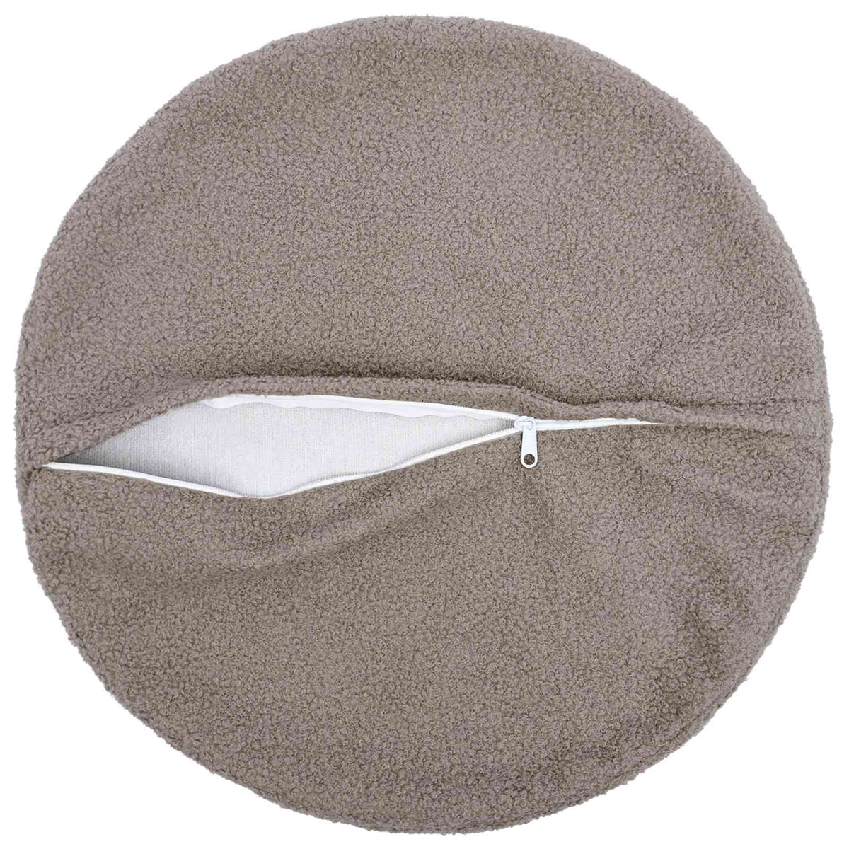 Presvlaka za jastuk 6 pcs HEERLEN Svjetlosiva Ø 30 cm Bouclé