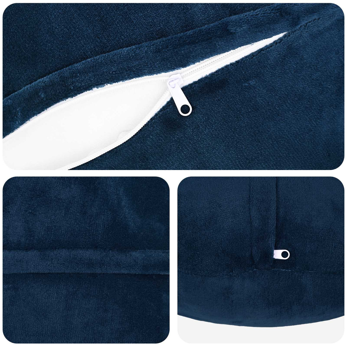 Presvlaka za jastuk 2 pcs HEERLEN Mornarsko plava Ø 30 cm
