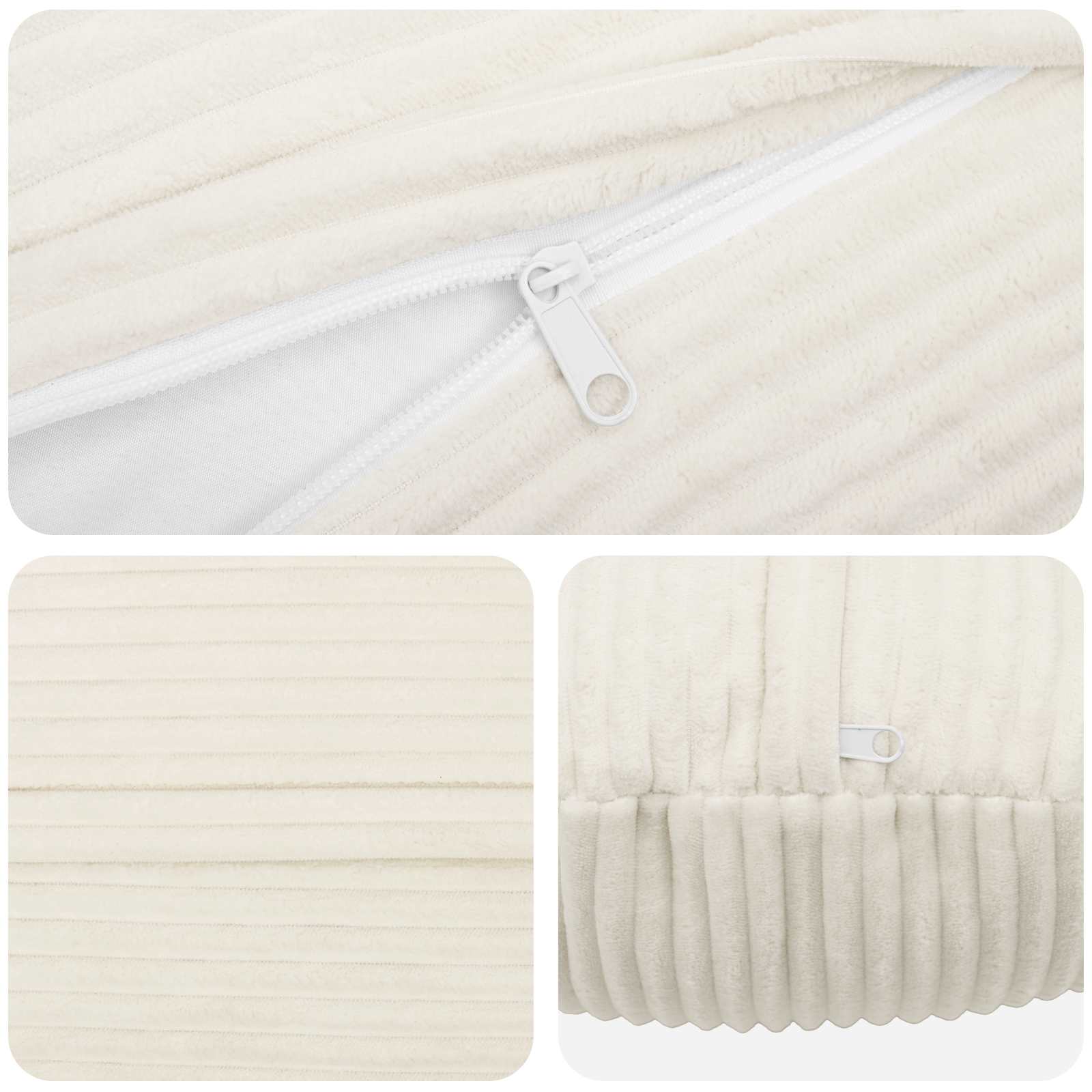 Presvlaka za jastuk 2 pcs HEERLEN Krem Ø 40 cm Kord