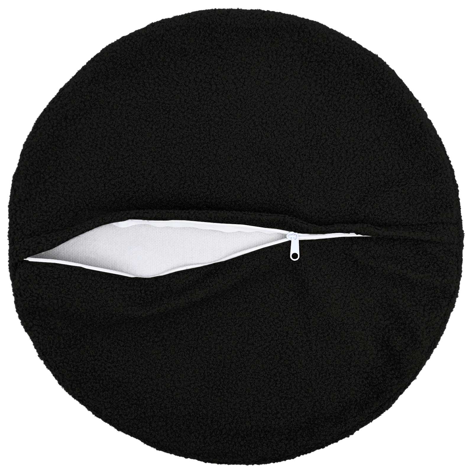 Presvlaka za jastuk 2 pcs HEERLEN Crna Ø 40 cm Bouclé