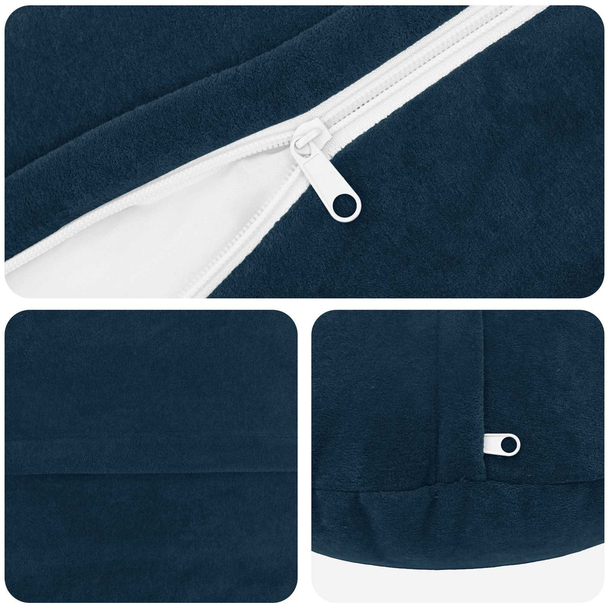 Presvlaka za jastuk 6 pcs HEERLEN Plava Ø 40 cm Mikrofibra Flis