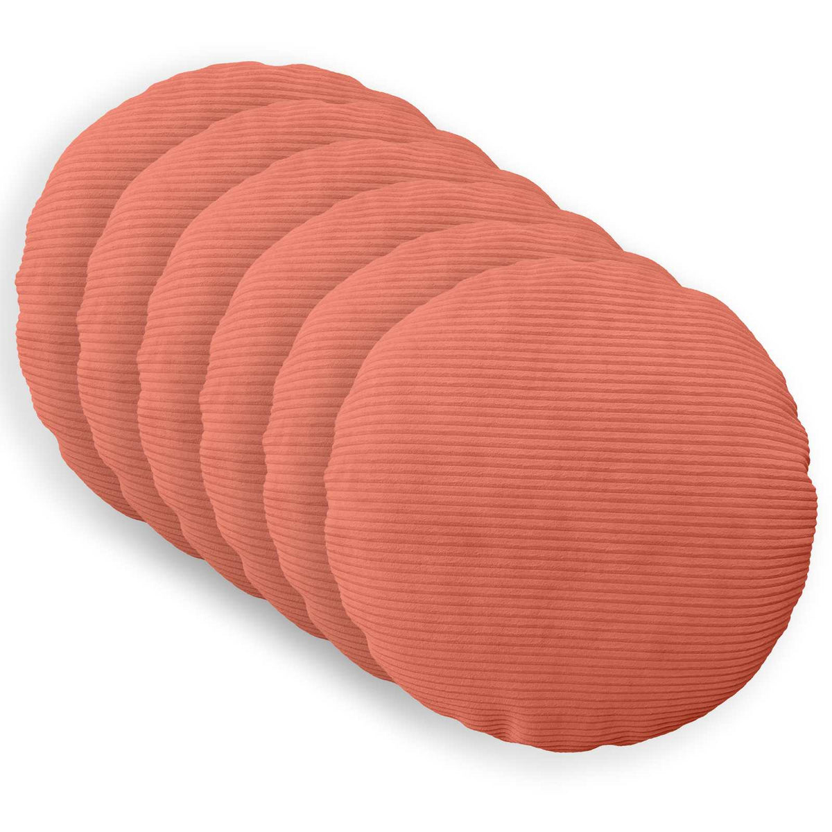 Presvlaka za jastuk 6 pcs HEERLEN Crvena narančasta Ø 50 cm