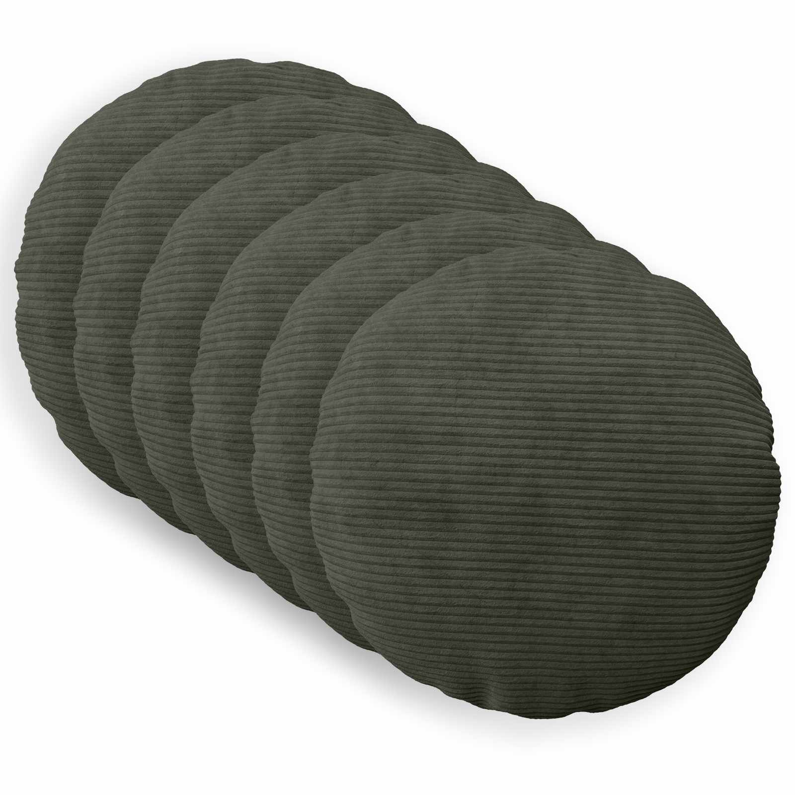 Presvlaka za jastuk 6 pcs HEERLEN Antracit Ø 50 cm Kord