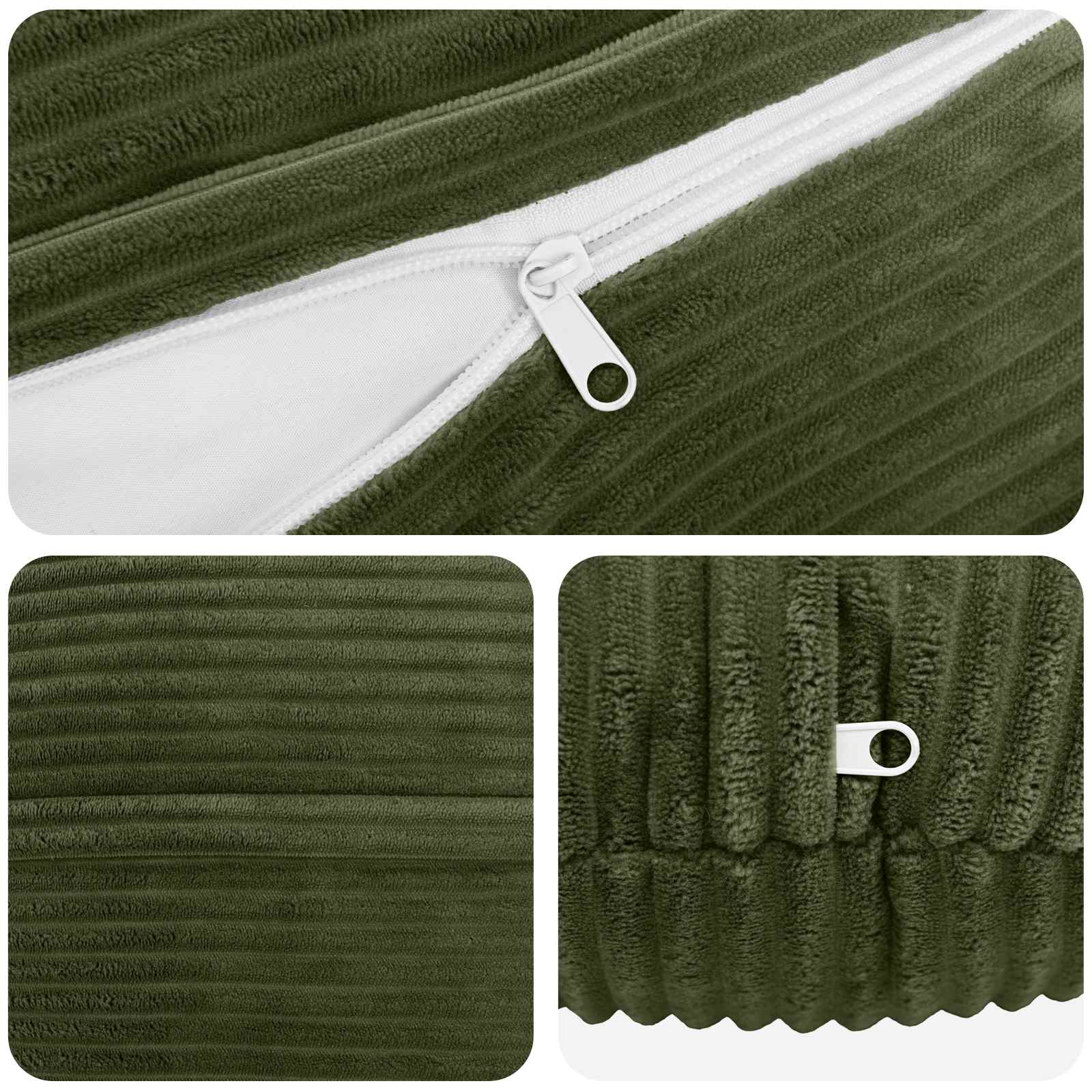 Presvlaka za jastuk 6 pcs HEERLEN Zelena Ø 50 cm Kord