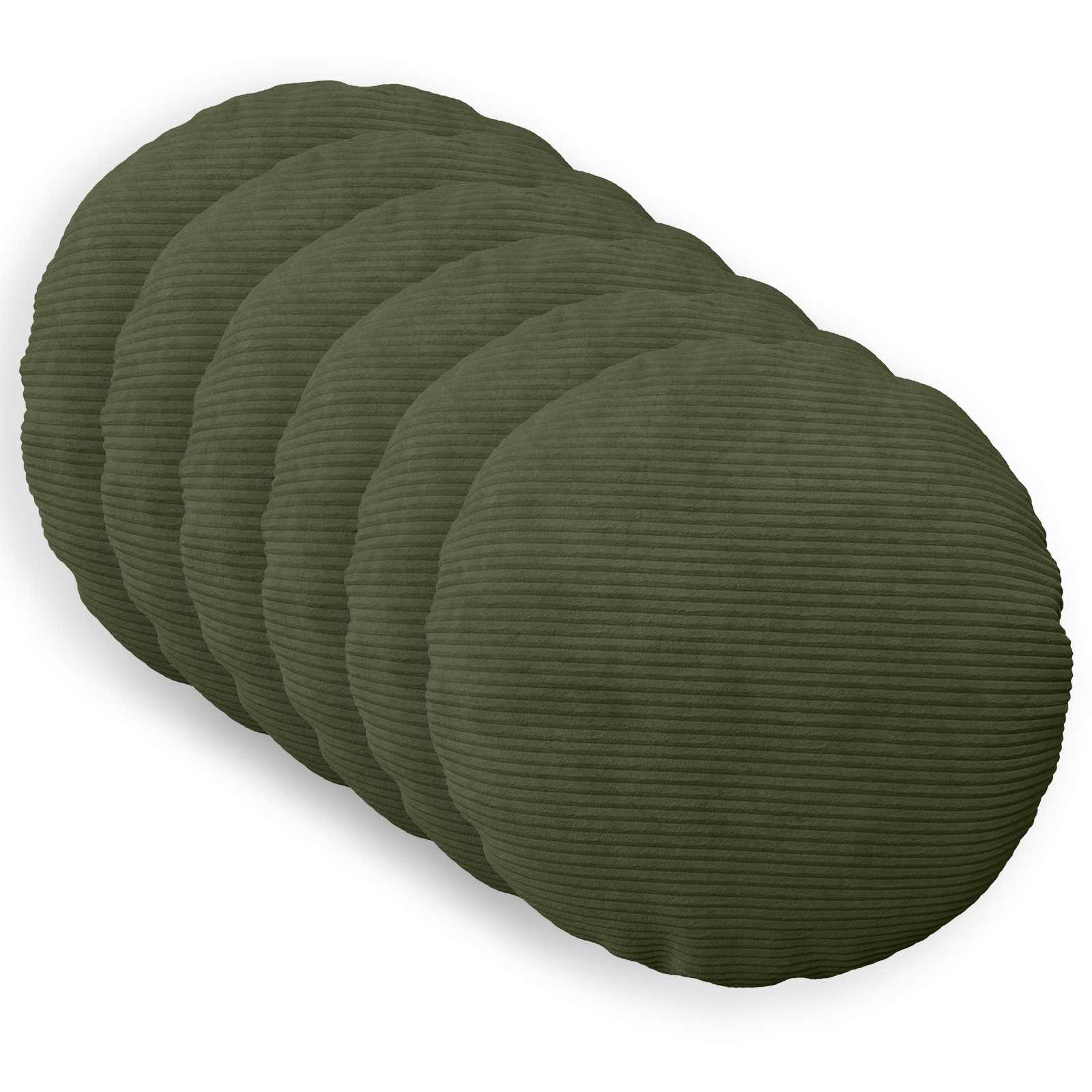 Presvlaka za jastuk 6 pcs HEERLEN Zelena Ø 50 cm Kord
