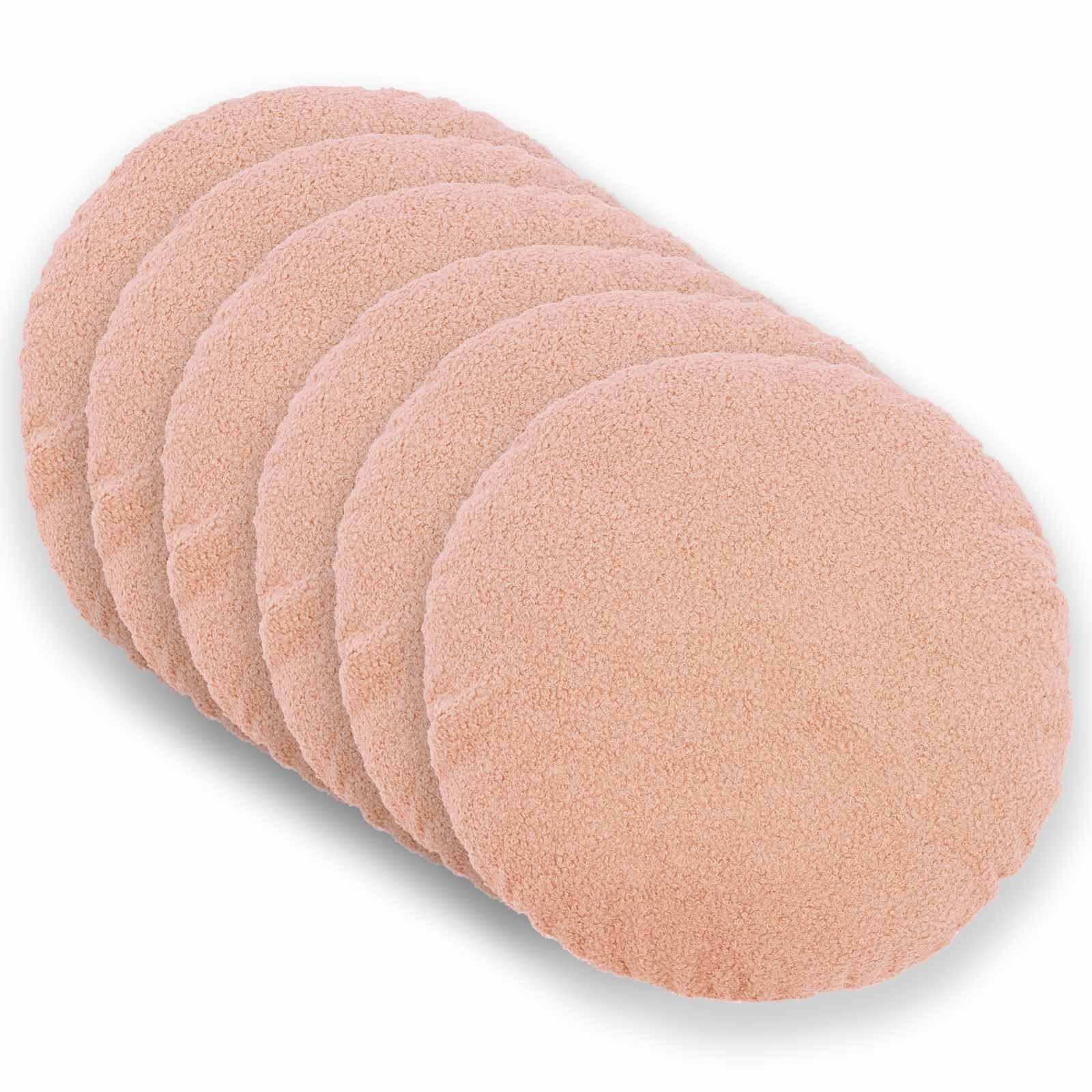 Presvlaka za jastuk 6 pcs HEERLEN Ružičasta Ø 50 cm Bouclé
