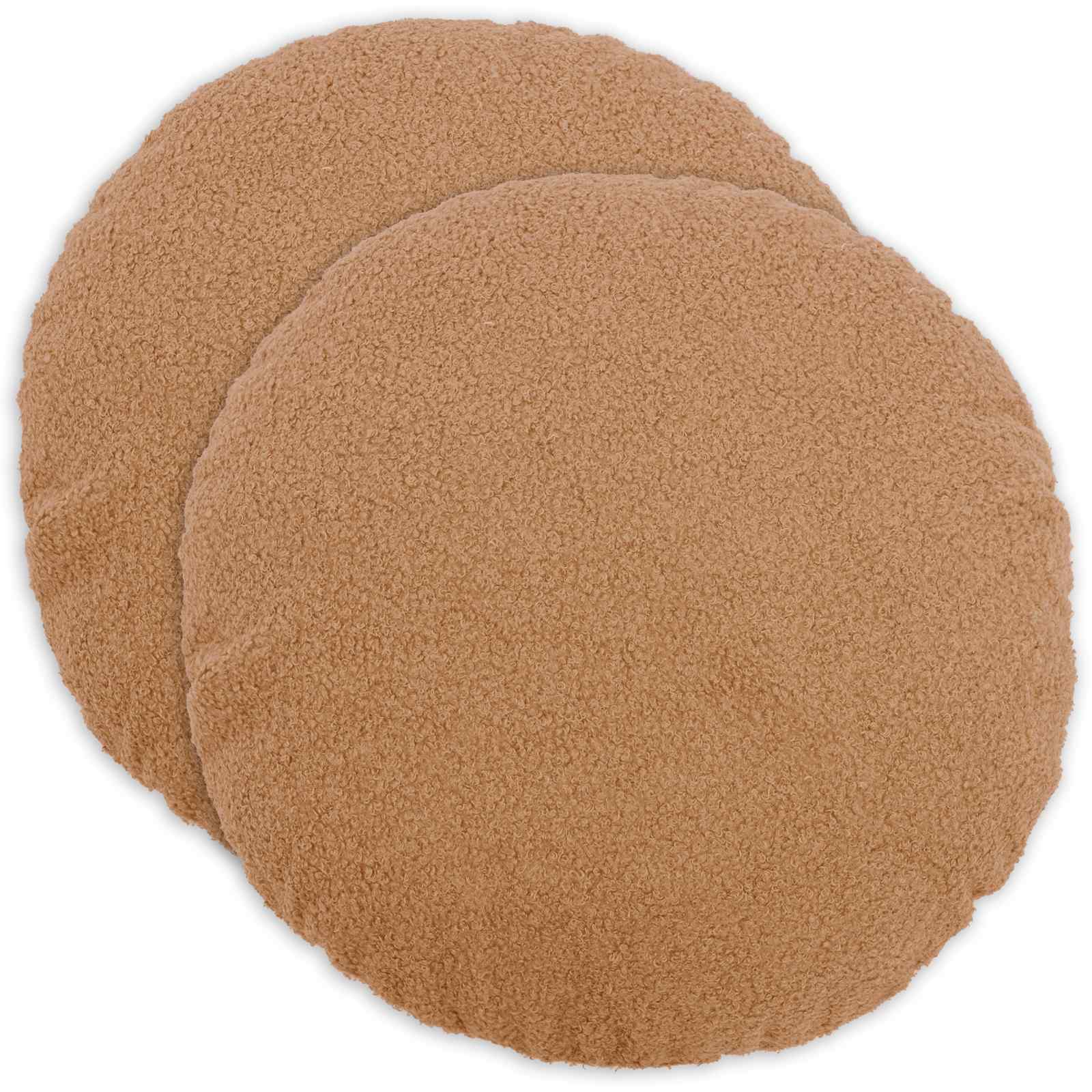 Presvlaka za jastuk 2 pcs HEERLEN Bež Ø 50 cm Bouclé
