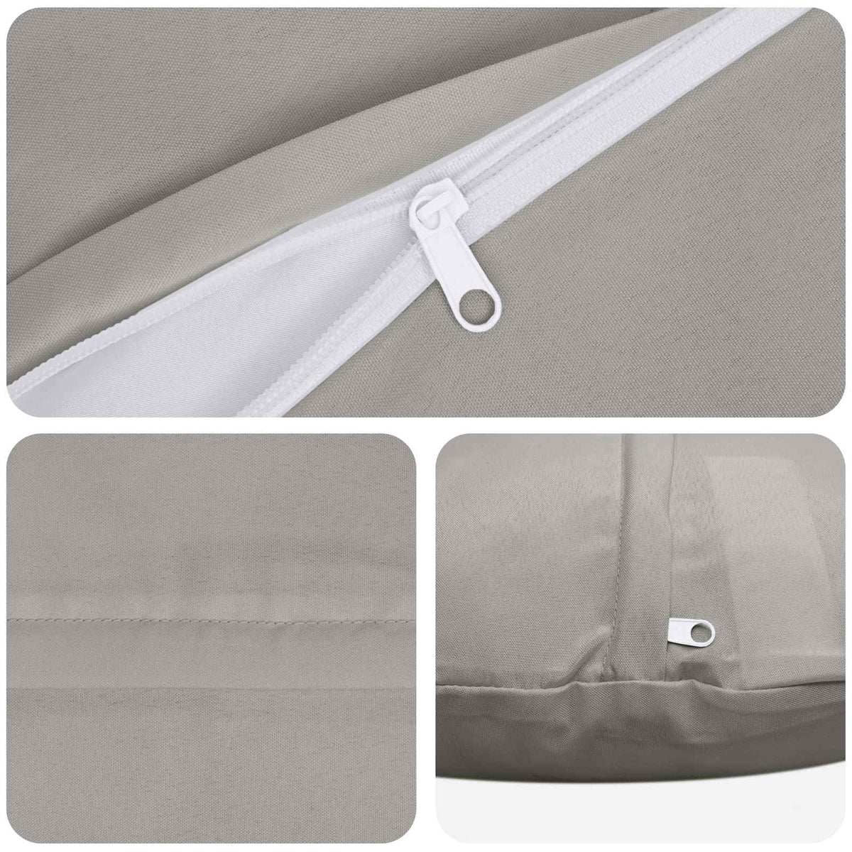 Presvlaka za jastuk 2 pcs HEERLEN Siva Ø 50 cm Poliester