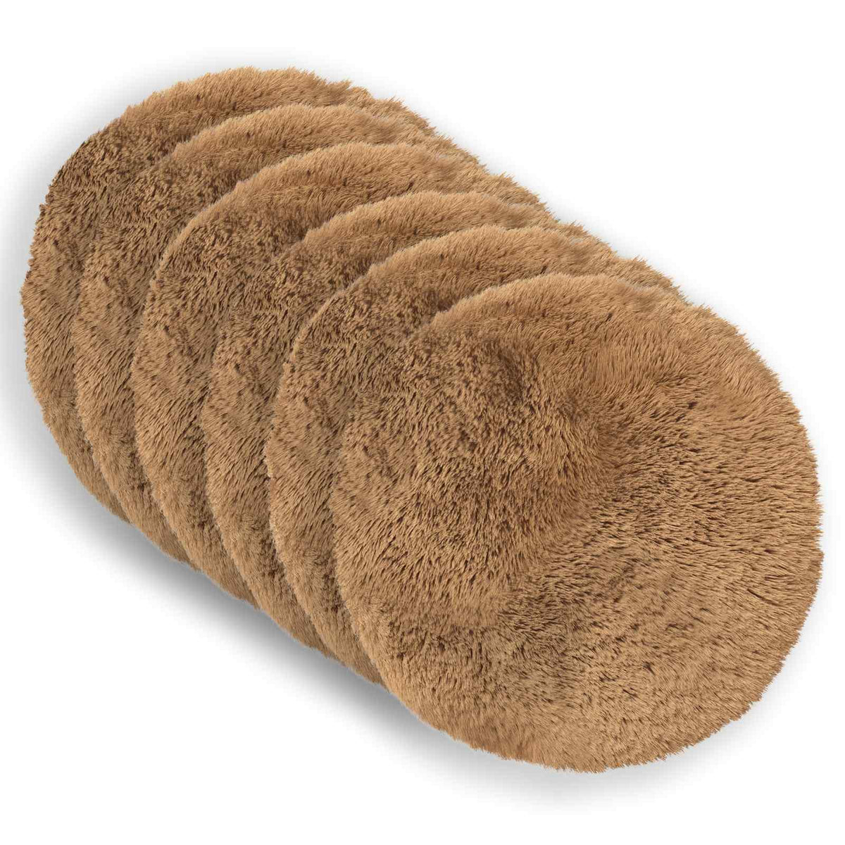 Presvlaka za jastuk 6 pcs HEERLEN Sivosmeđa Ø 50 cm PV flis