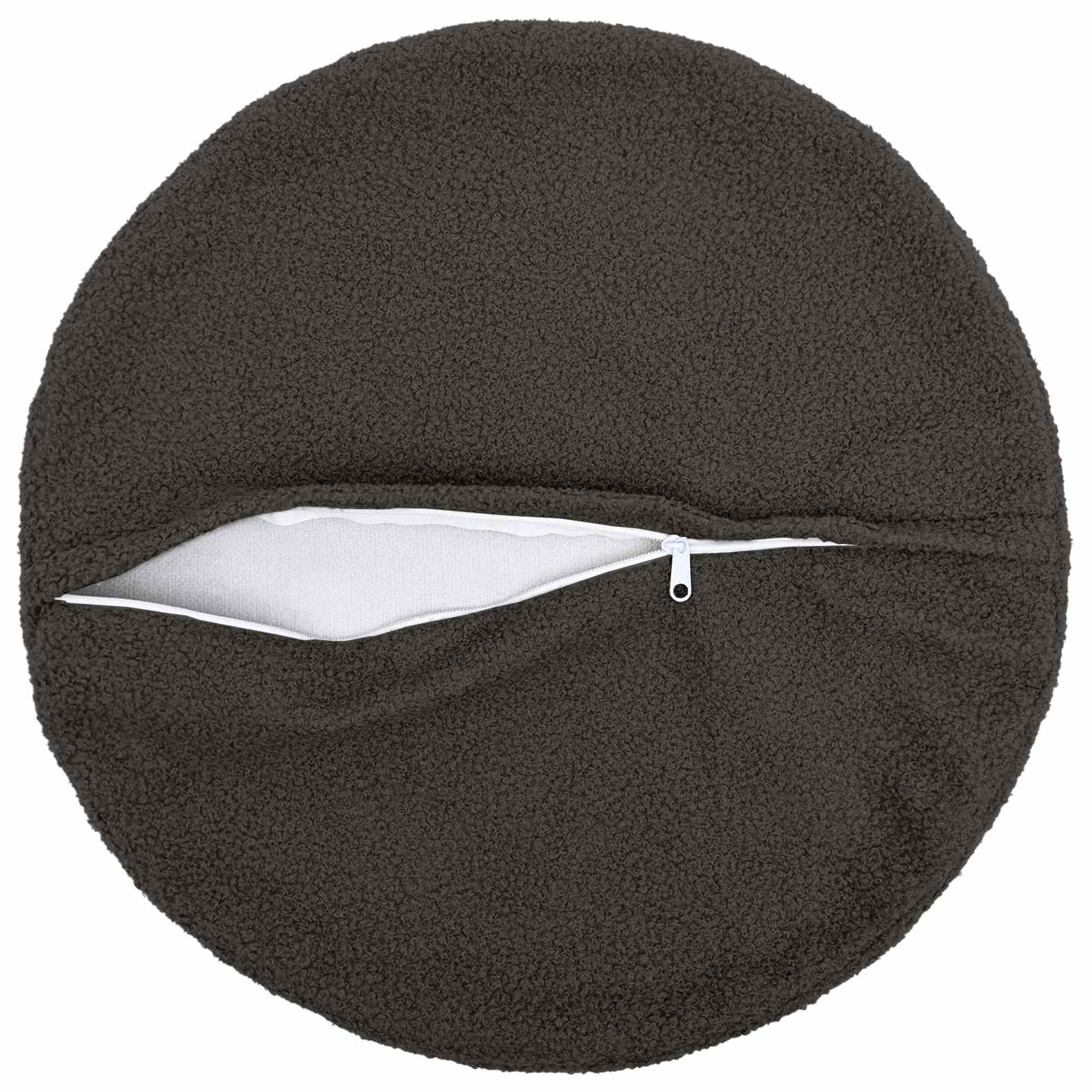 Presvlaka za jastuk 6 pcs HEERLEN Tamnosiva Ø 60 cm Bouclé