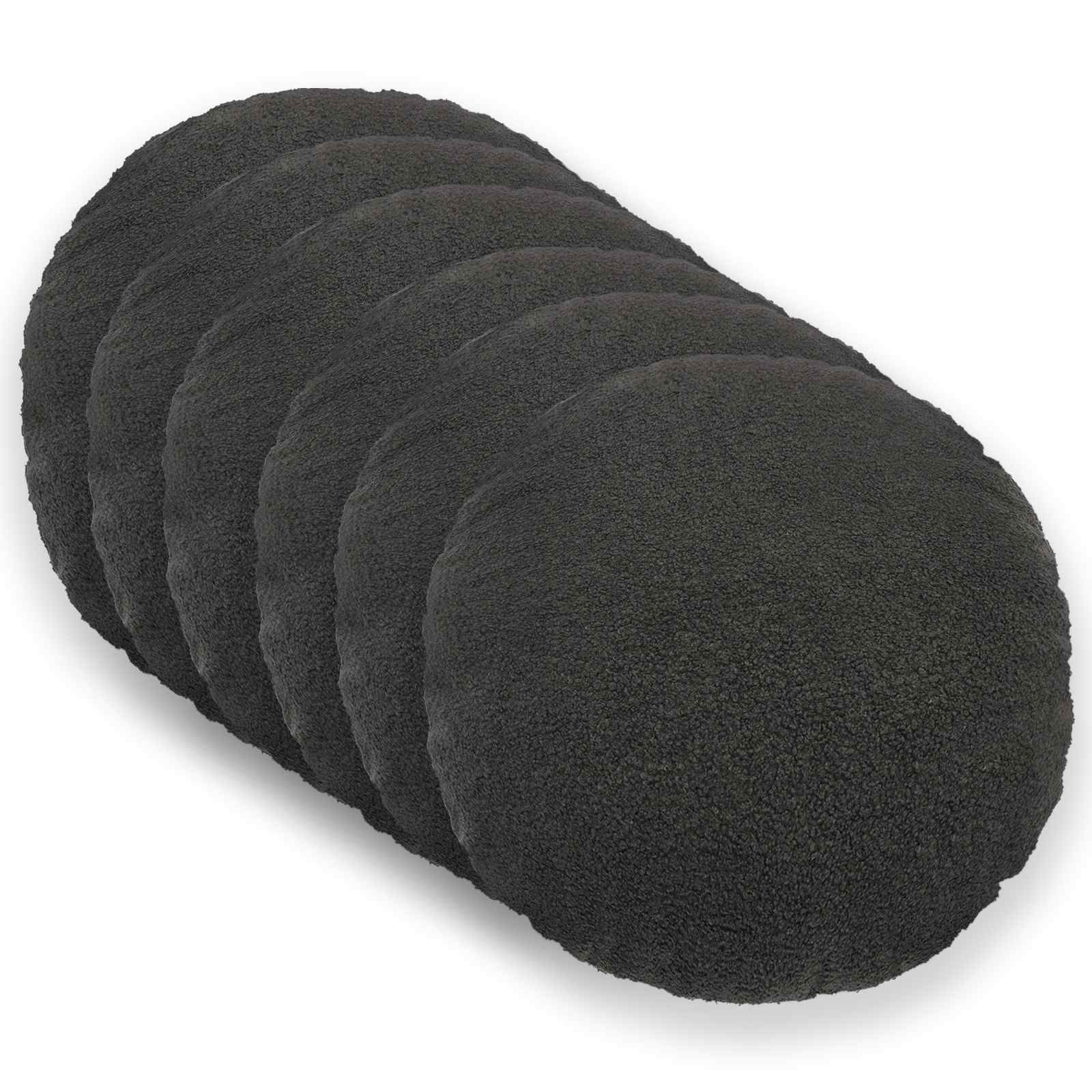 Presvlaka za jastuk 6 pcs HEERLEN Tamnosiva Ø 60 cm Bouclé