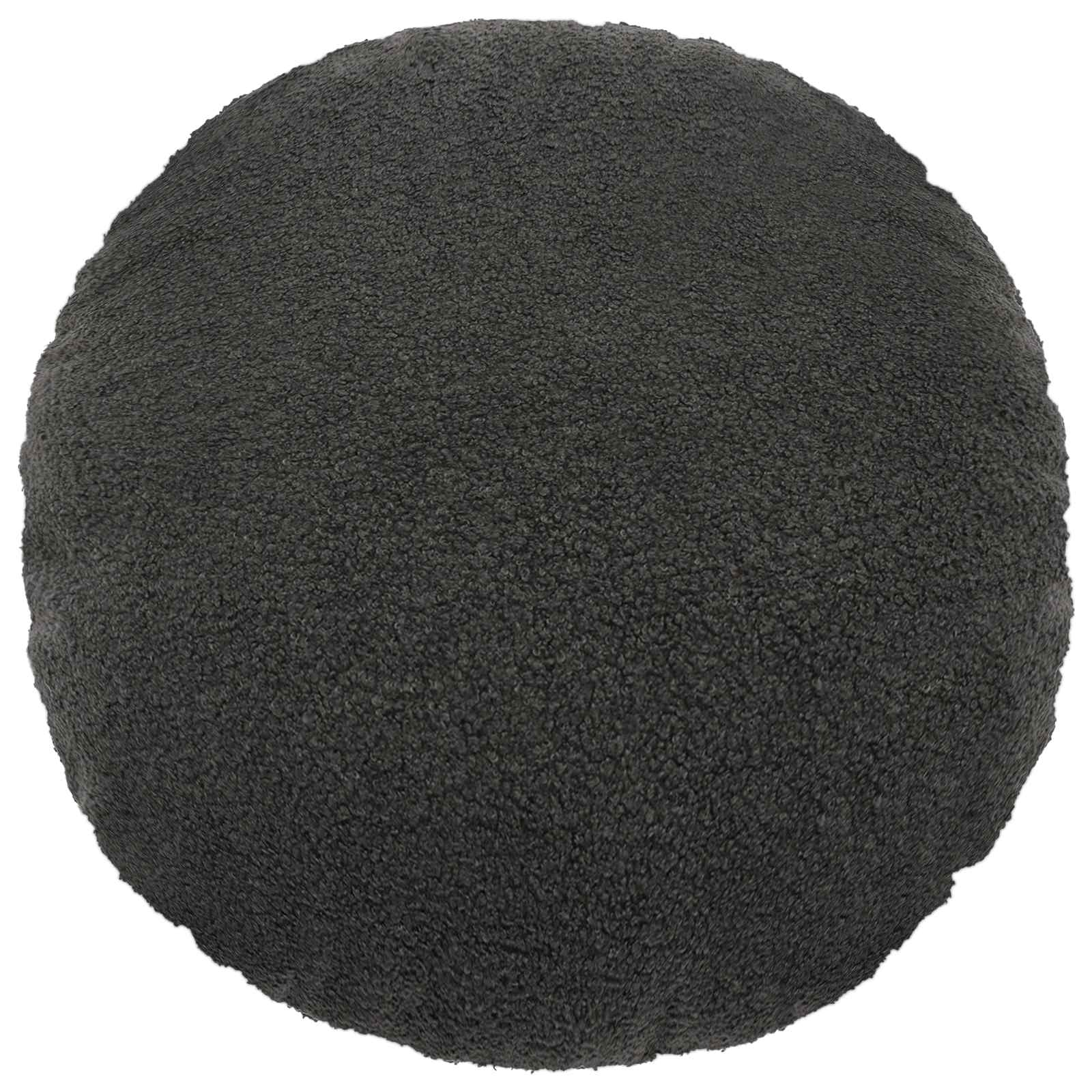 Presvlaka za jastuk 6 pcs HEERLEN Tamnosiva Ø 60 cm Bouclé
