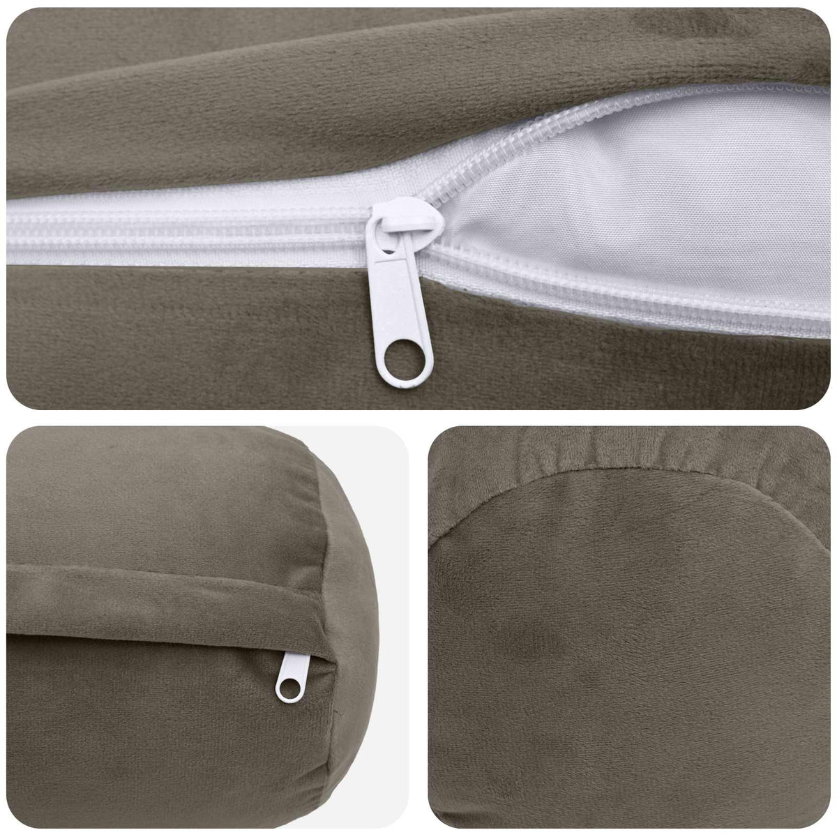 Presvlaka za jastuk 2 pcs HEERLEN Svjetlosiva Ø 15 x 40 cm