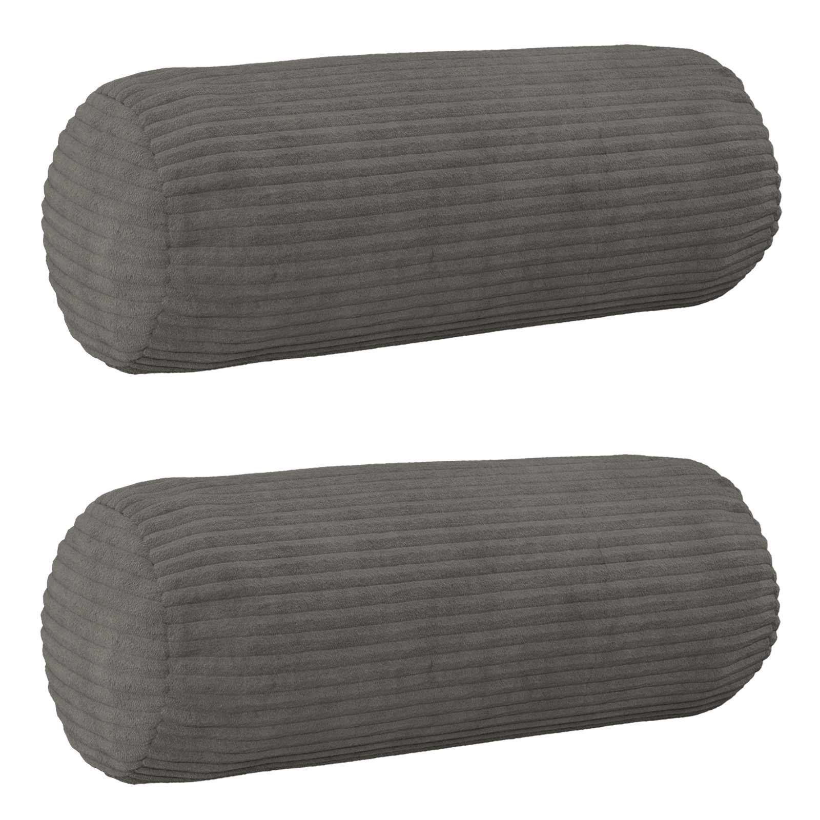 Presvlaka za jastuk 2 pcs HEERLEN Tamnosiva Ø 15 x 40 cm Kord