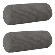 Presvlaka za jastuk 2 pcs HEERLEN Tamnosiva Ø 15 x 40 cm Kord
