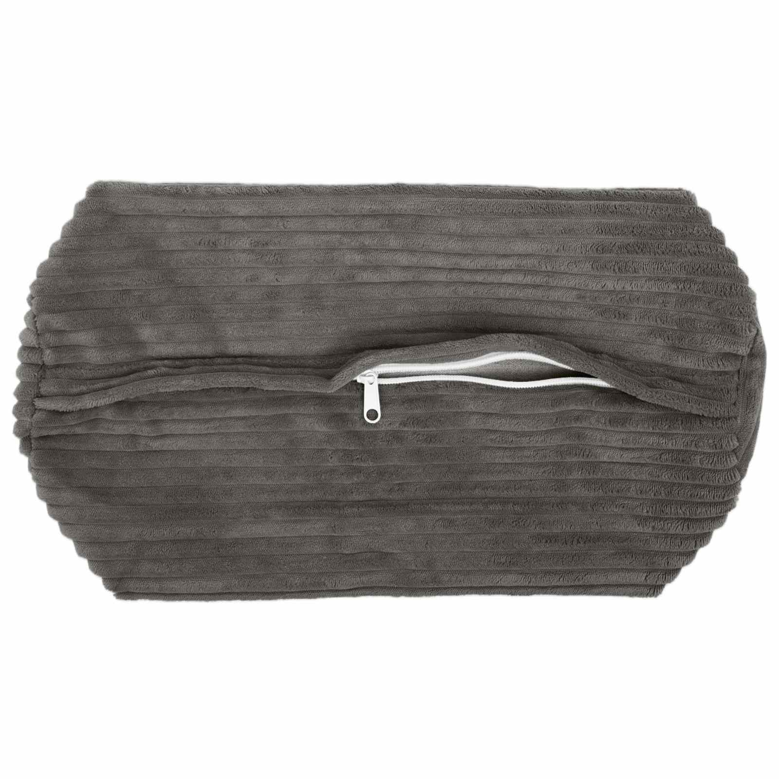 Presvlaka za jastuk 2 pcs HEERLEN Tamnosiva Ø 15 x 40 cm Kord