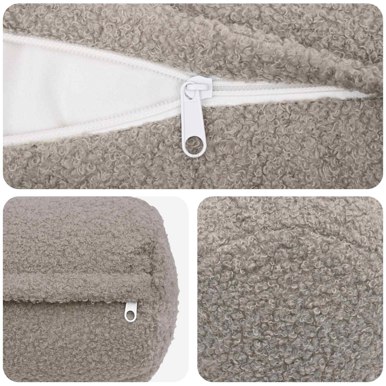 Presvlaka za jastuk 6 pcs HEERLEN Svjetlosiva Ø 15 x 40 cm
