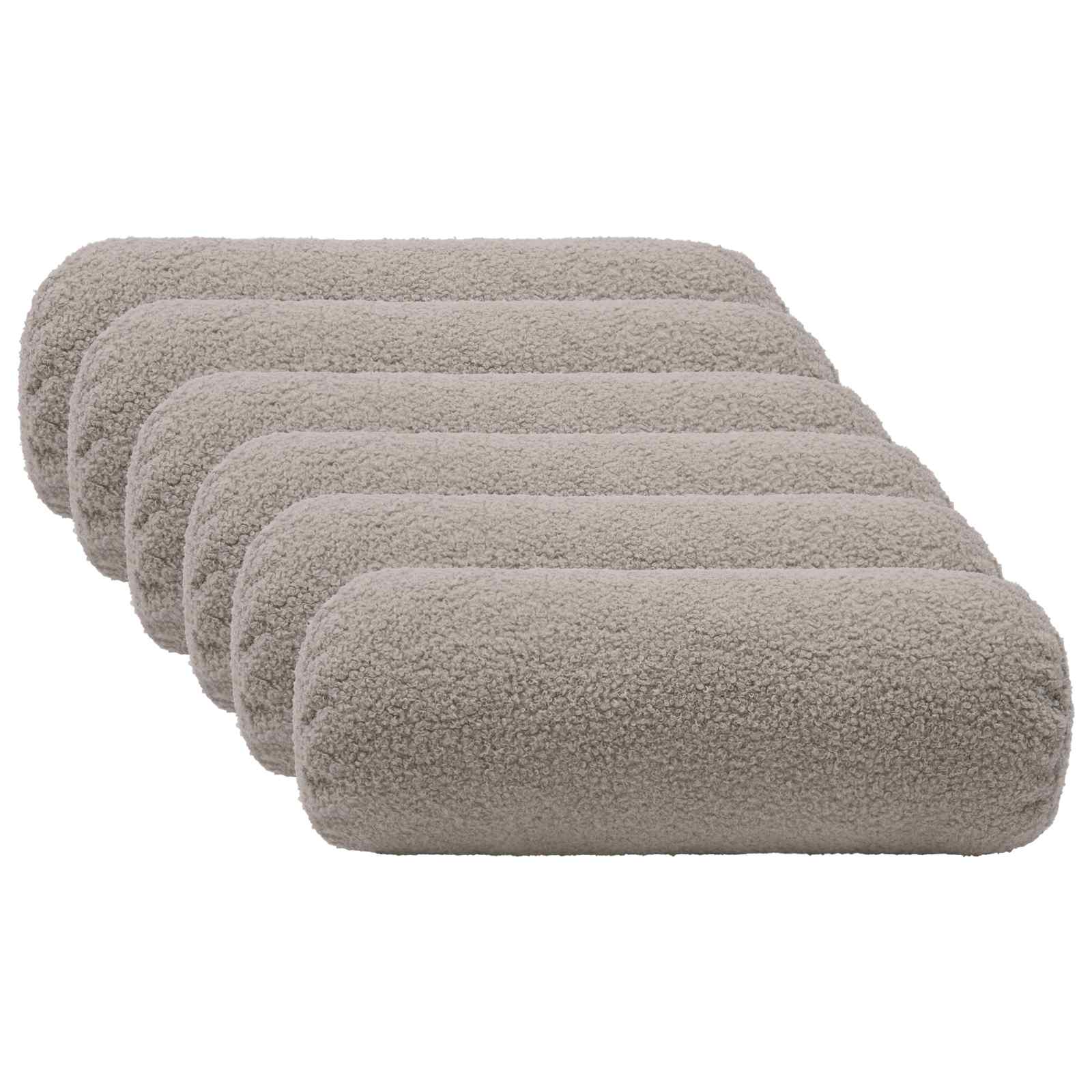 Presvlaka za jastuk 6 pcs HEERLEN Svjetlosiva Ø 15 x 40 cm
