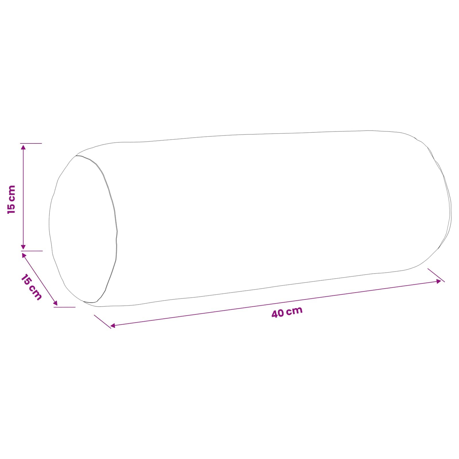 Presvlaka za jastuk 6 pcs HEERLEN Svjetlosiva Ø 15 x 40 cm