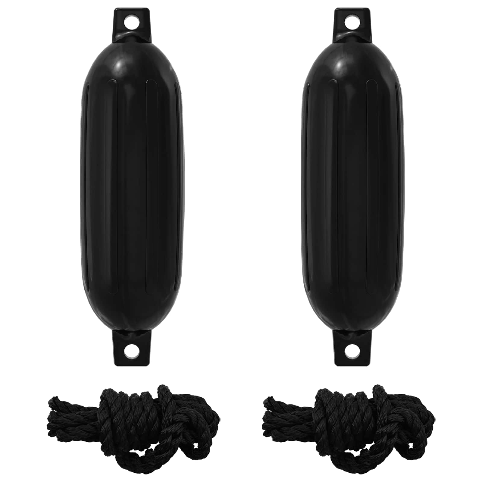 Odbojnici za čamce 2 kom. Ø 14 x 50 cm Crna PVC