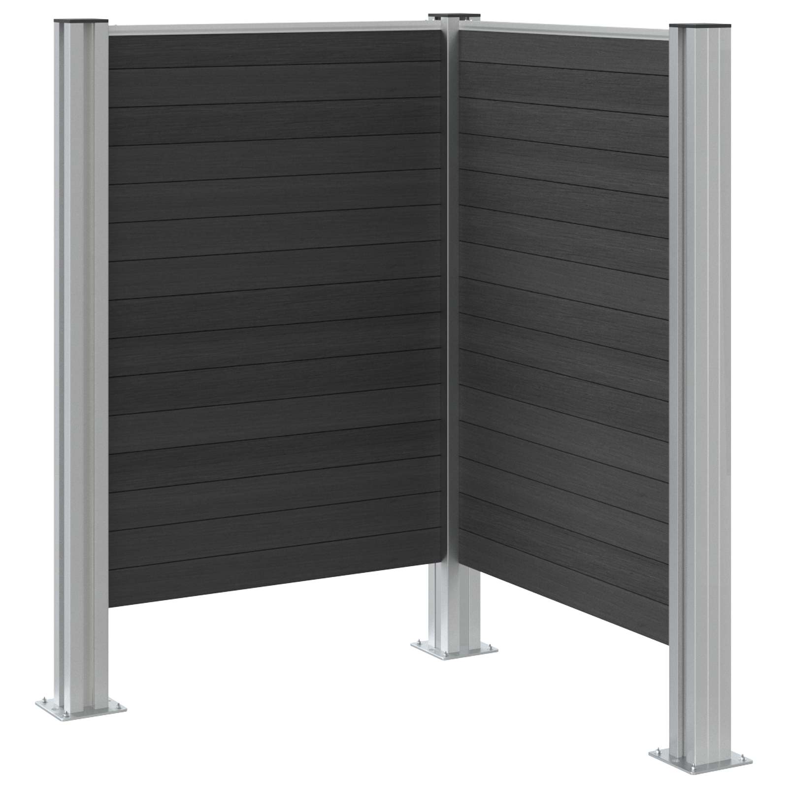 Ograda za kante za smeće Siva 85 x 85 x 115 cm Aluminij i WPC