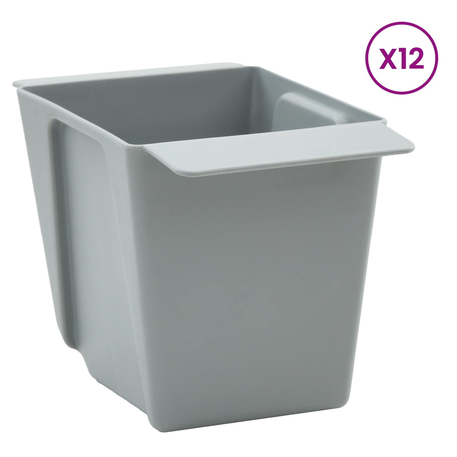 Kutije za cvijeće za Euro palete 12 pcs Svjetlosiva