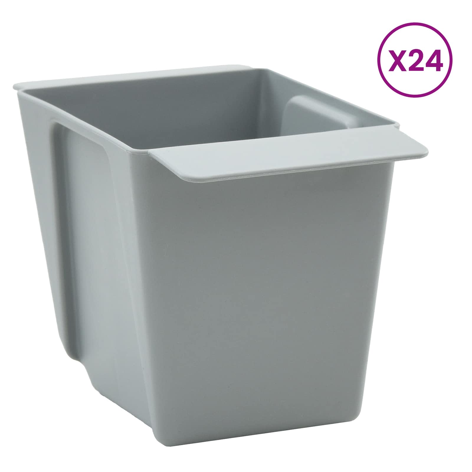 Kutije za cvijeće za Euro palete 24 pcs Svjetlosiva