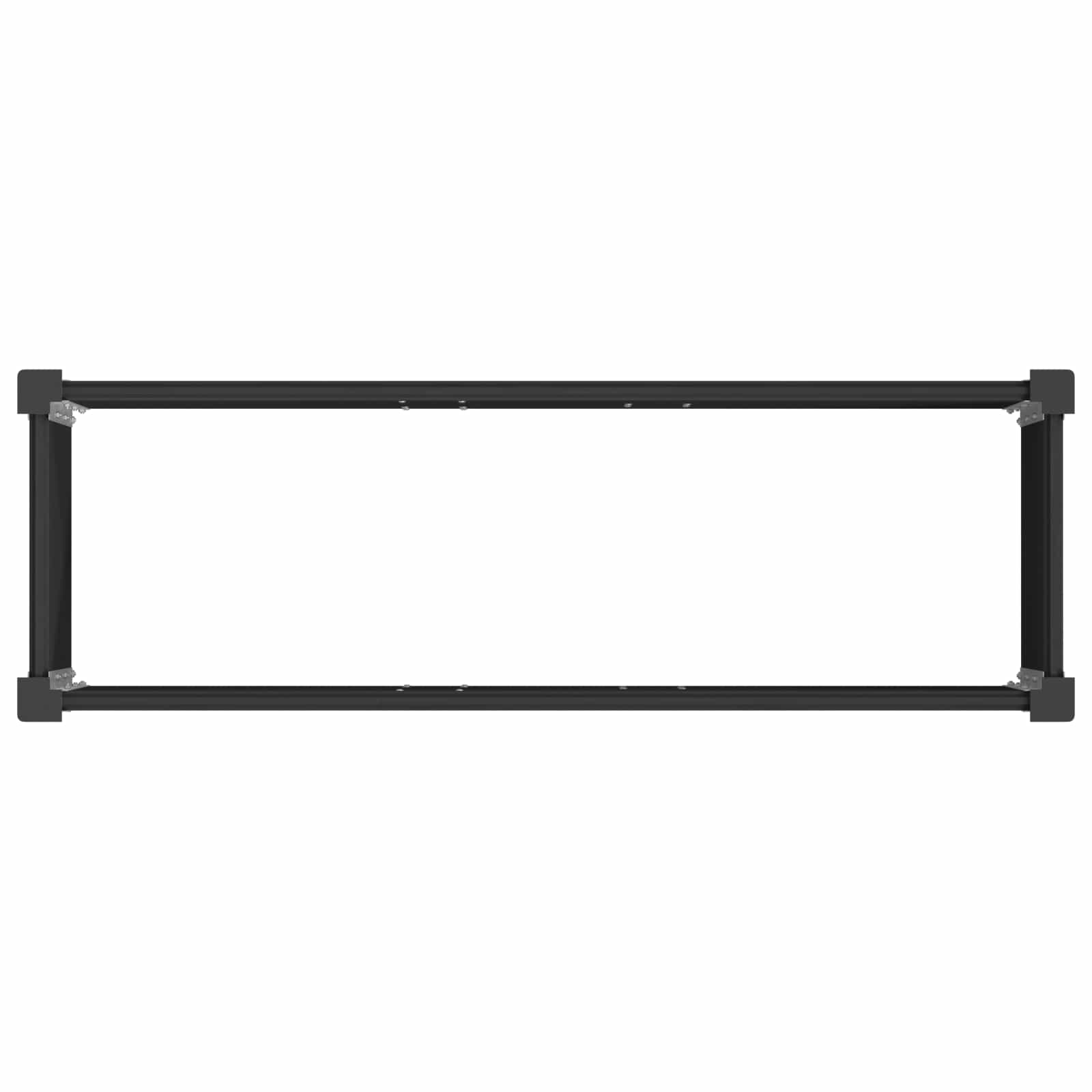 Povišena vrtna gredica Crna 150 x 50 x 91 cm