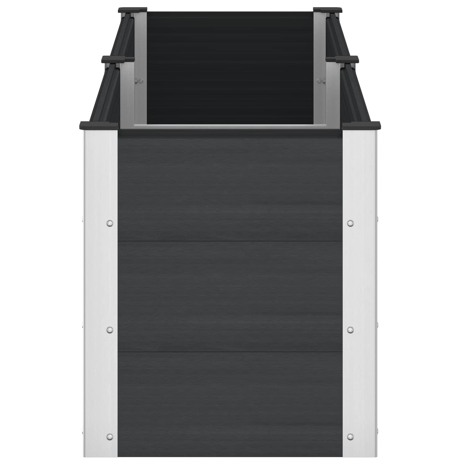 Povišena vrtna gredica Crna 200 x 50 x 54 cm