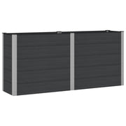 Povišena vrtna gredica Crna 200 x 50 x 91 cm