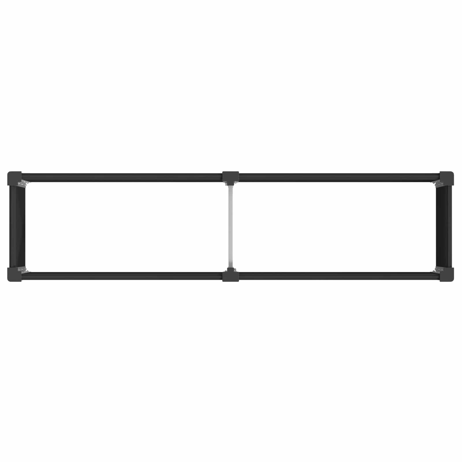 Povišena vrtna gredica Crna 200 x 50 x 91 cm