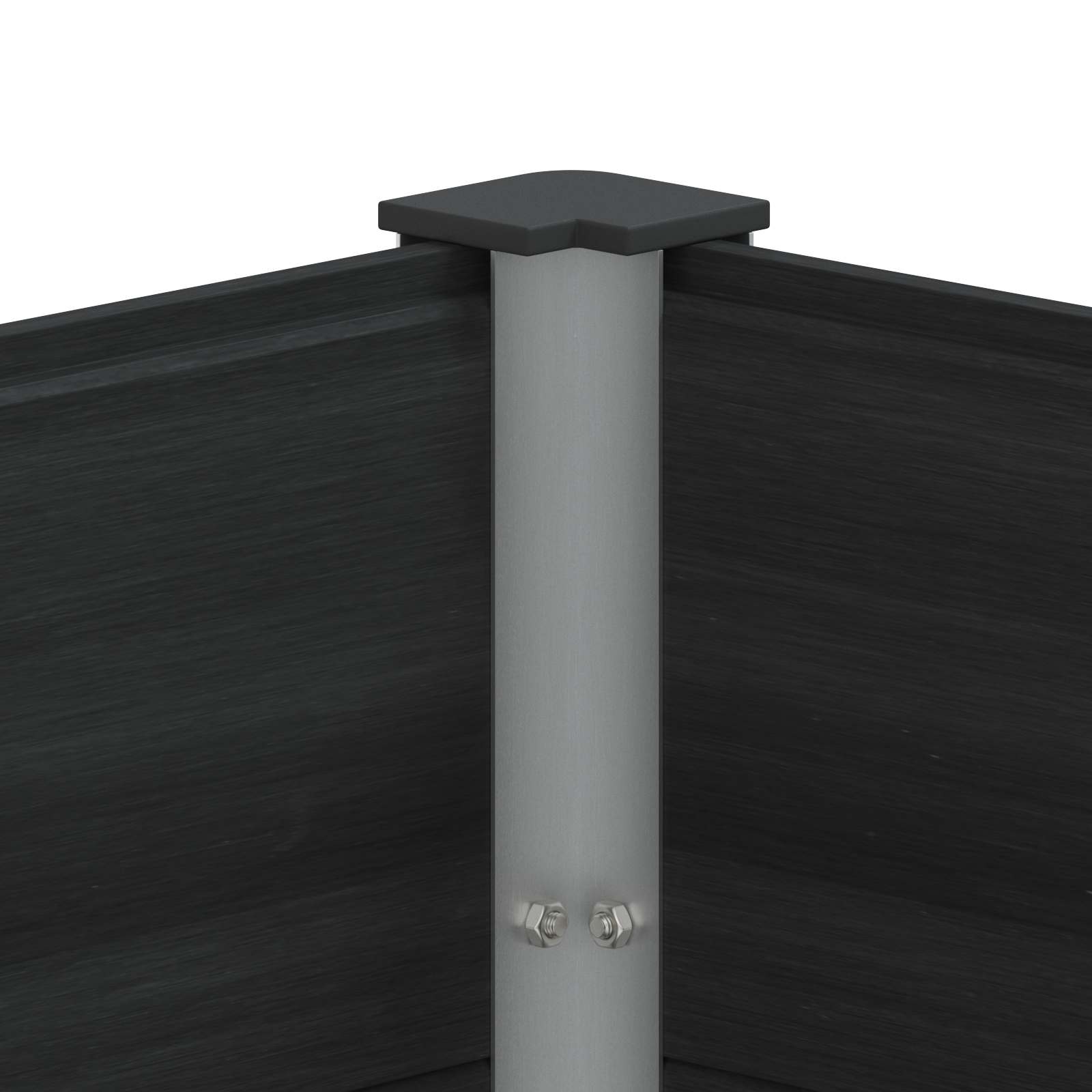 Povišena vrtna gredica Crna 200 x 100 x 54 cm
