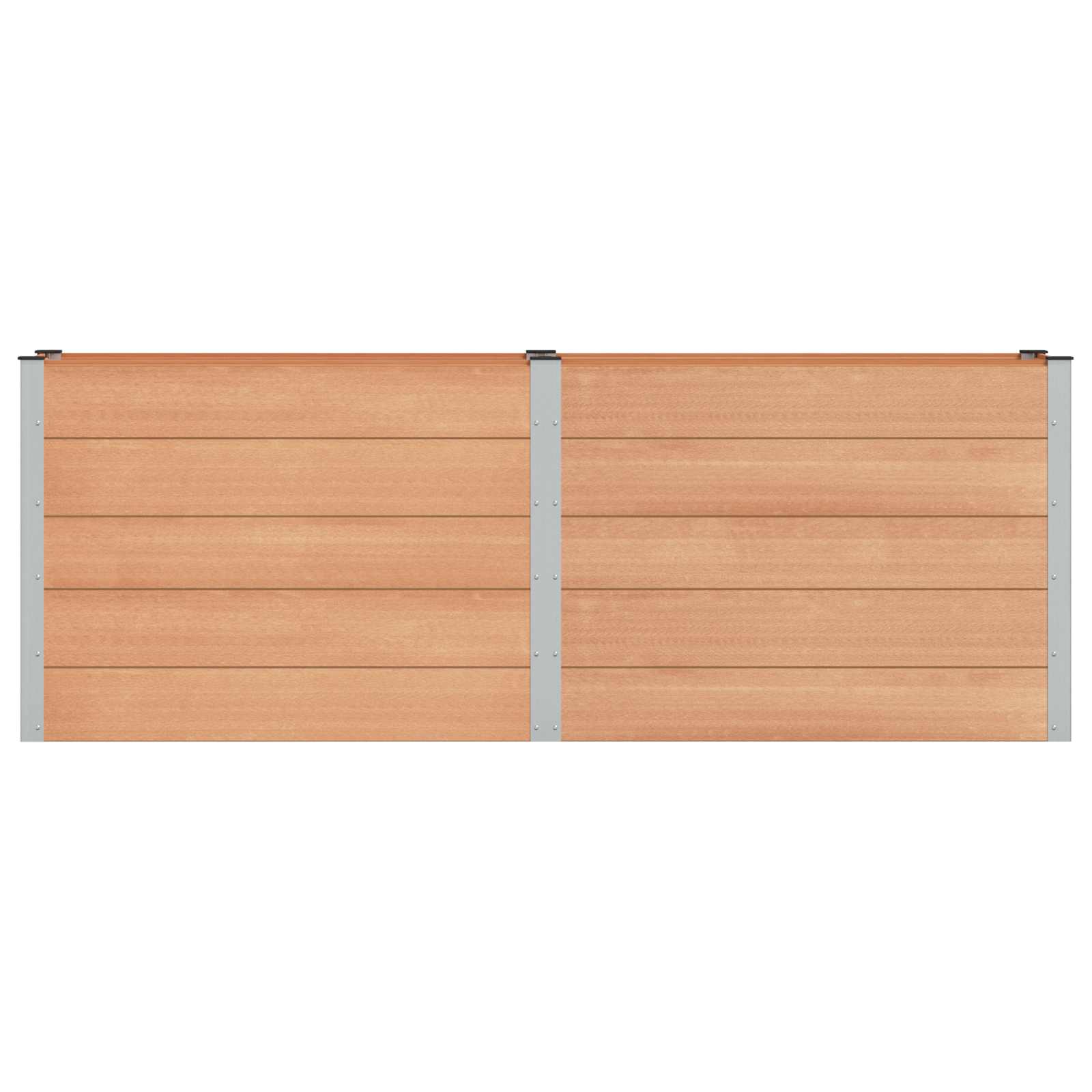 Povišena vrtna gredica Smeđa 250 x 50 x 91 cm