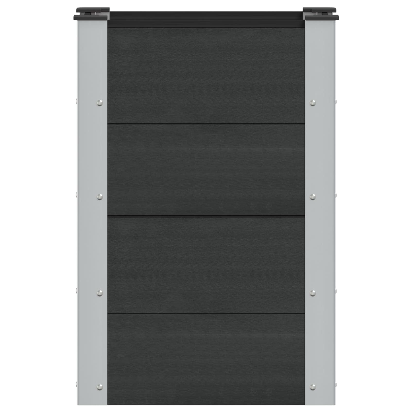 Povišena vrtna gredica Crna 50 x 30 x 72 cm