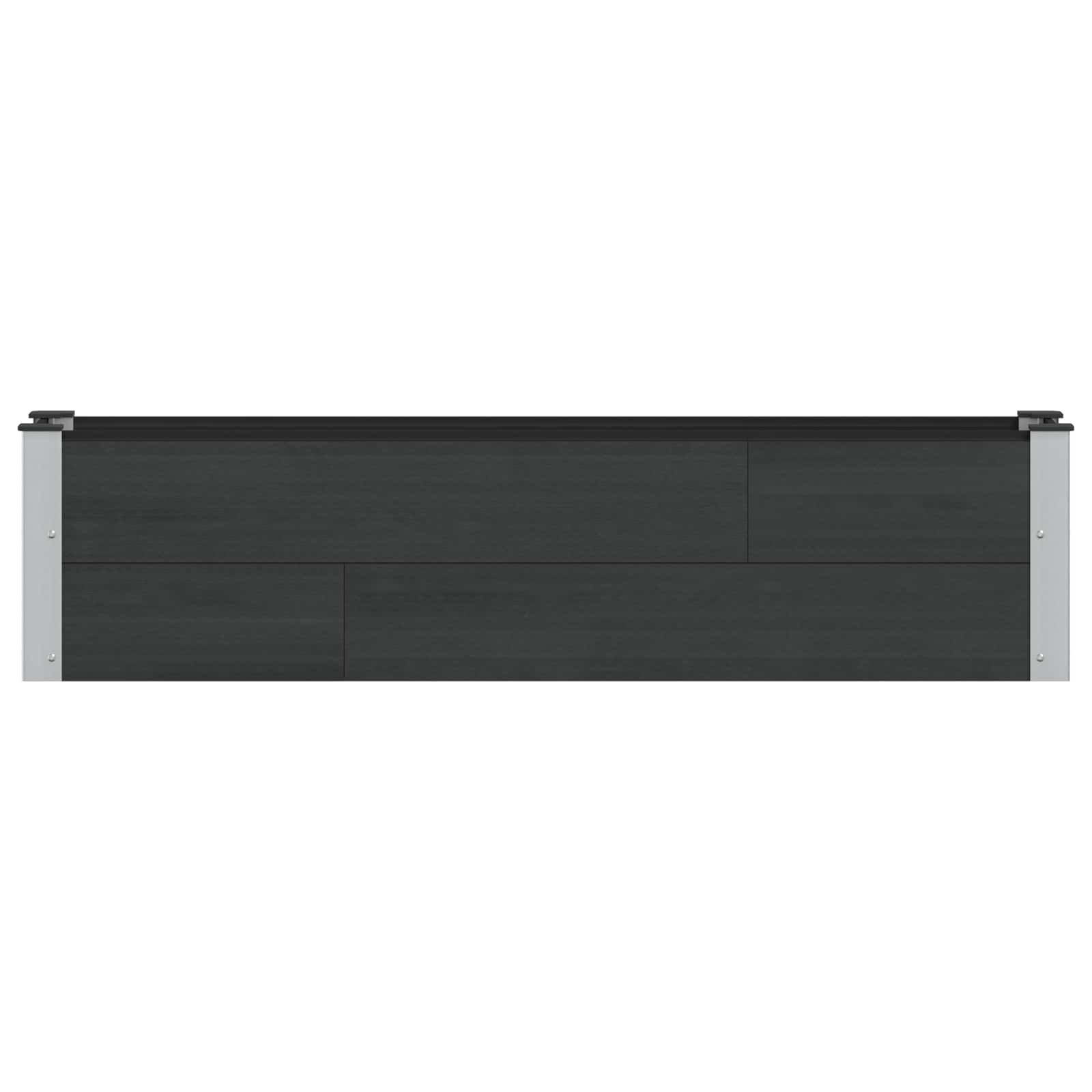 Povišena vrtna gredica Crna 150 x 30 x 36 cm