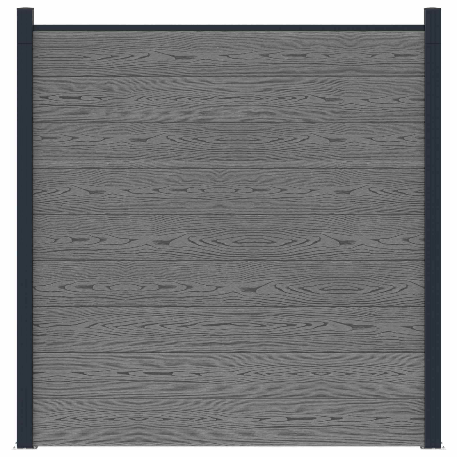 Panel ograde WPC i aluminij Siva