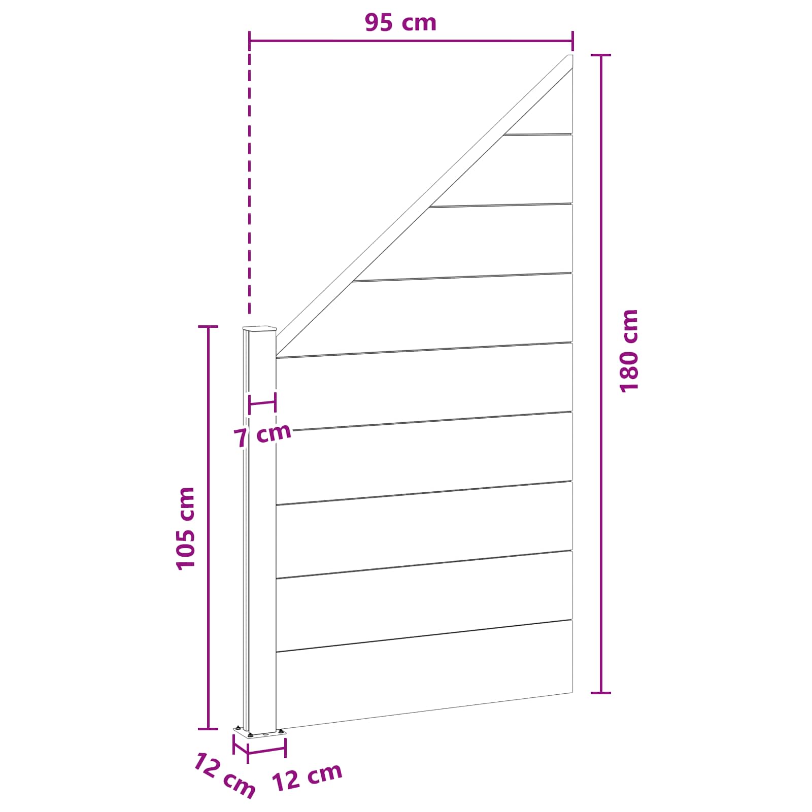 Panel ograde WPC i aluminij Smeđa