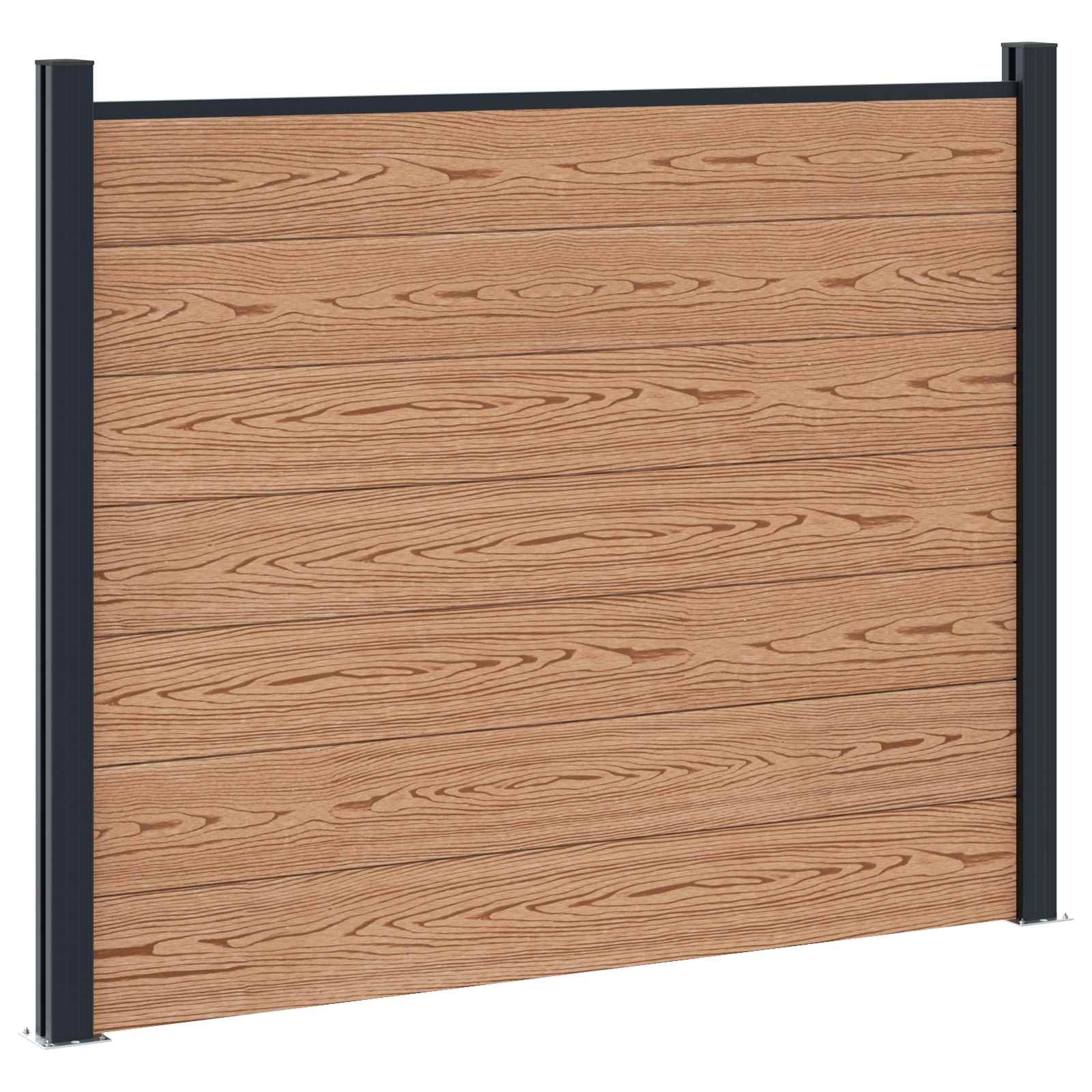 Panel ograde WPC i aluminij Smeđa