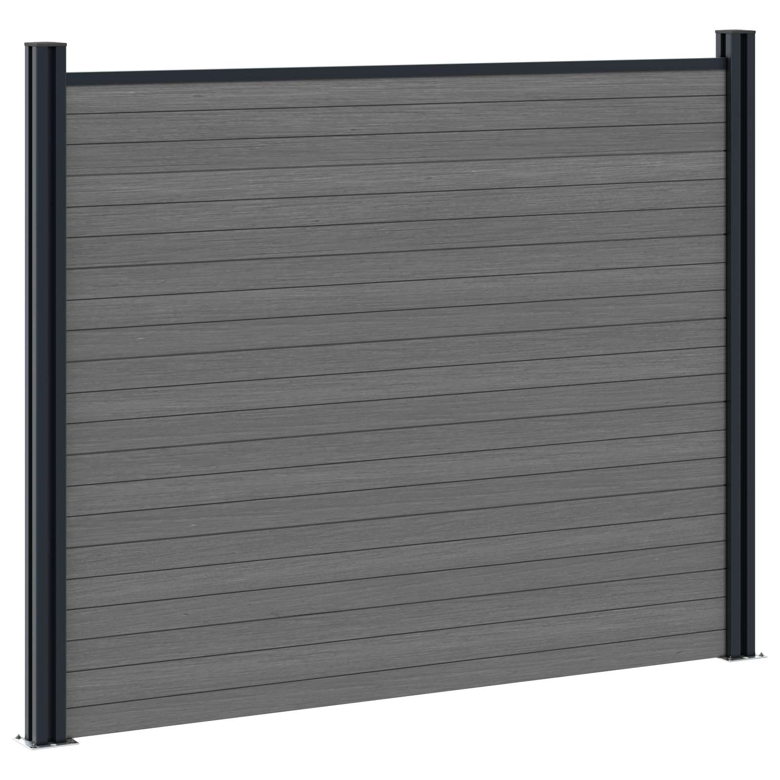 Panel ograde WPC i aluminij Siva