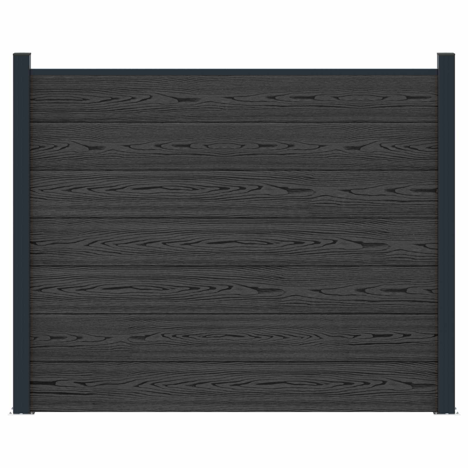 Panel ograde WPC i aluminij Crna