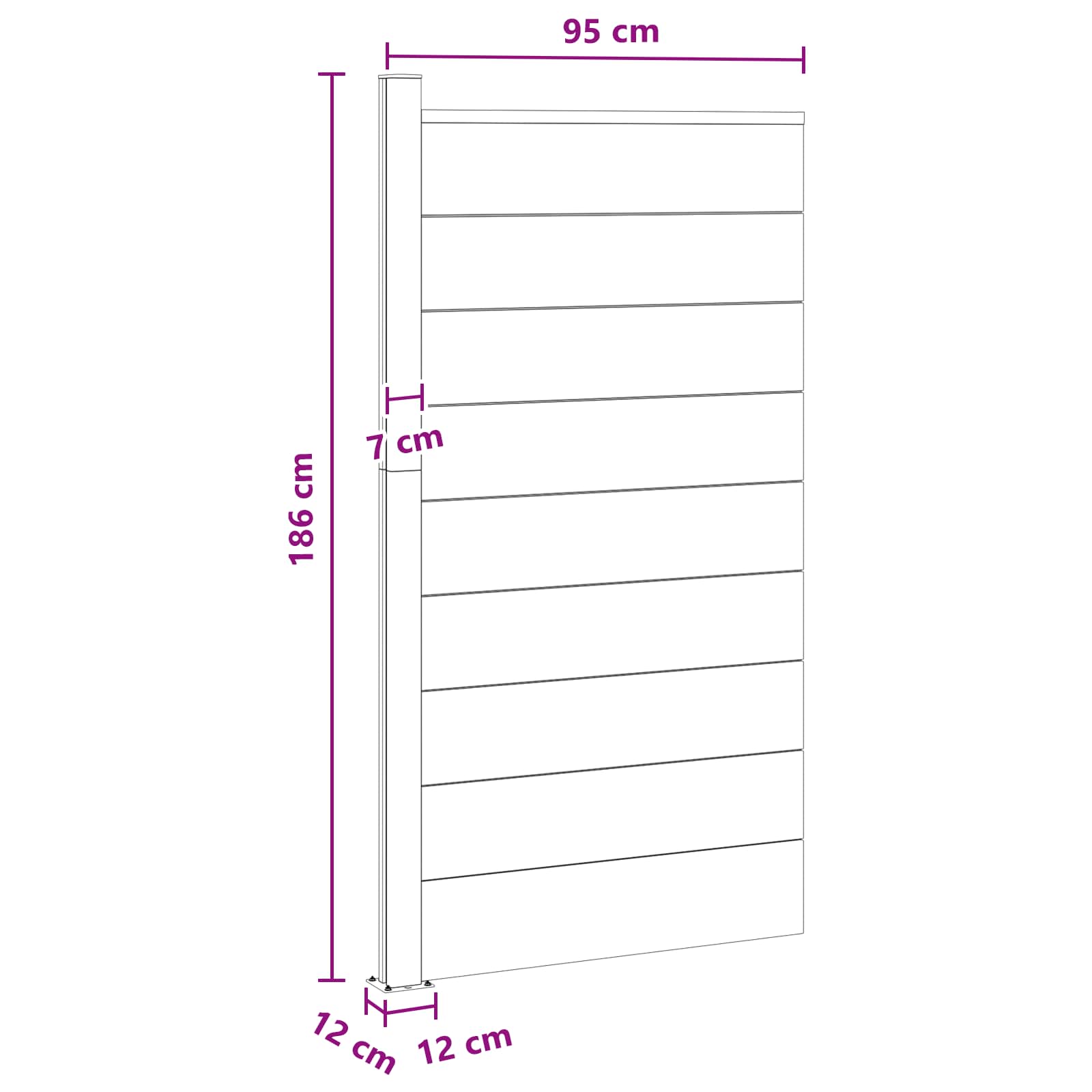 Panel ograde WPC i aluminij Siva