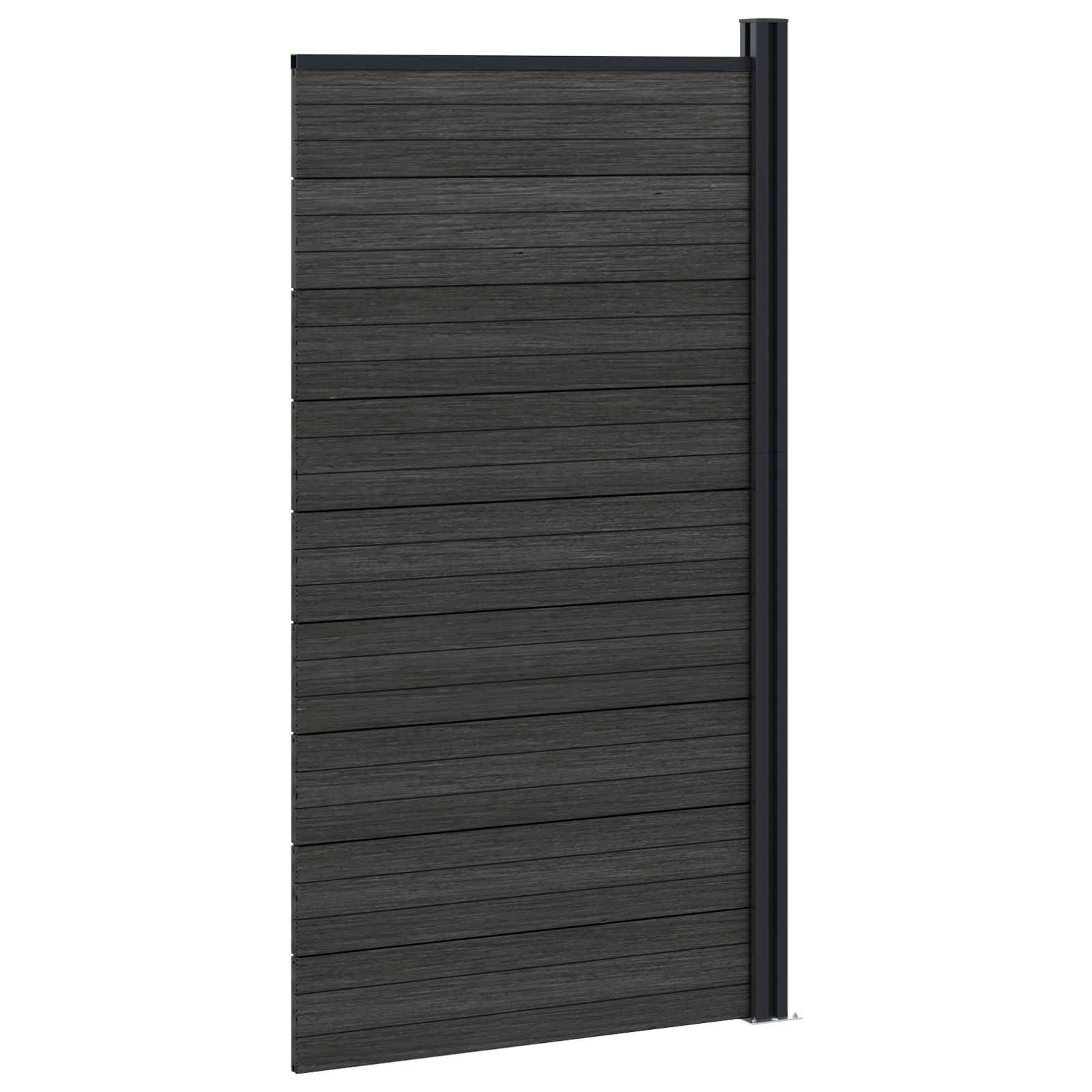 Panel ograde WPC i aluminij Crna