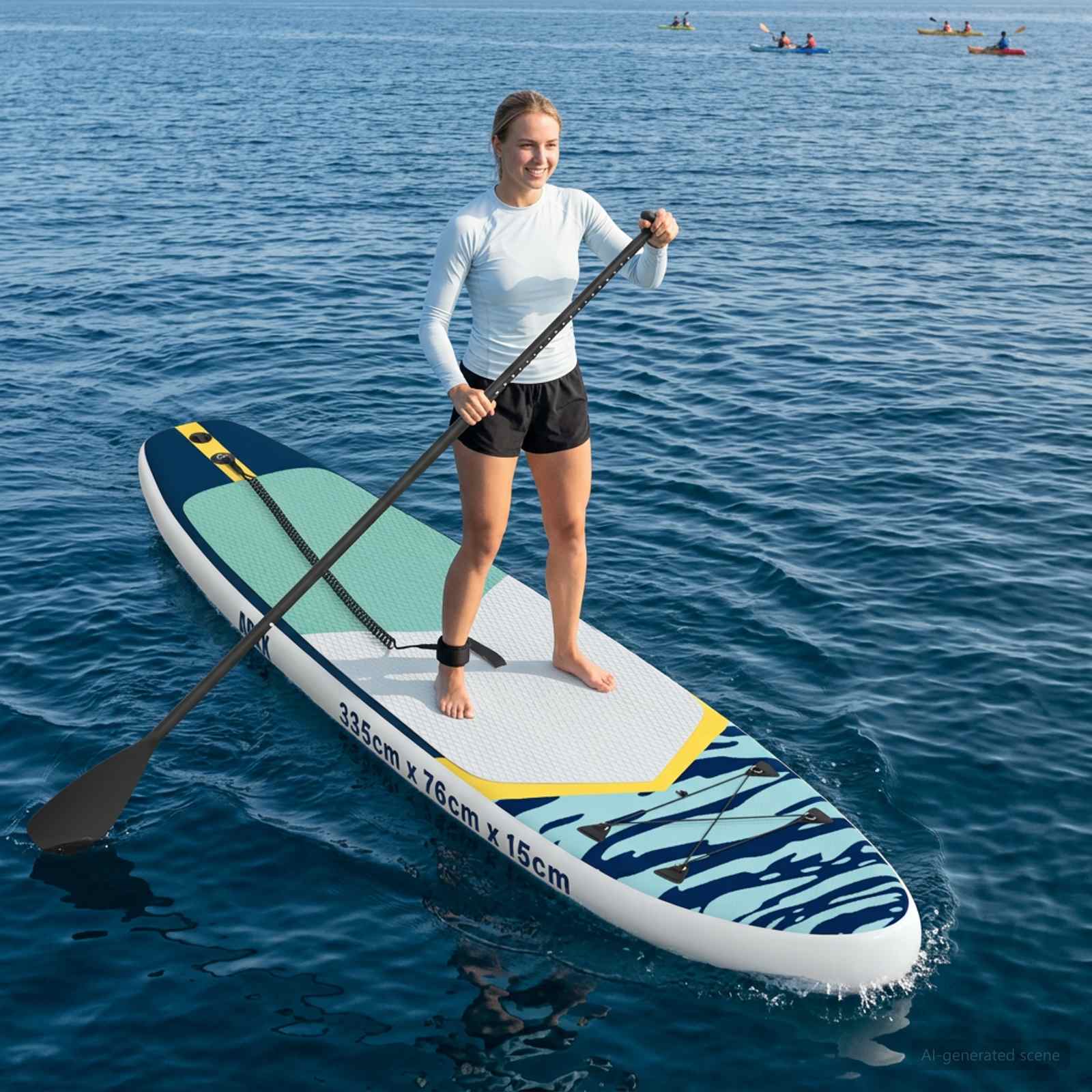Inflatable Stand Up Paddle Board APEX 335 x 76 x 15 cm Plava za