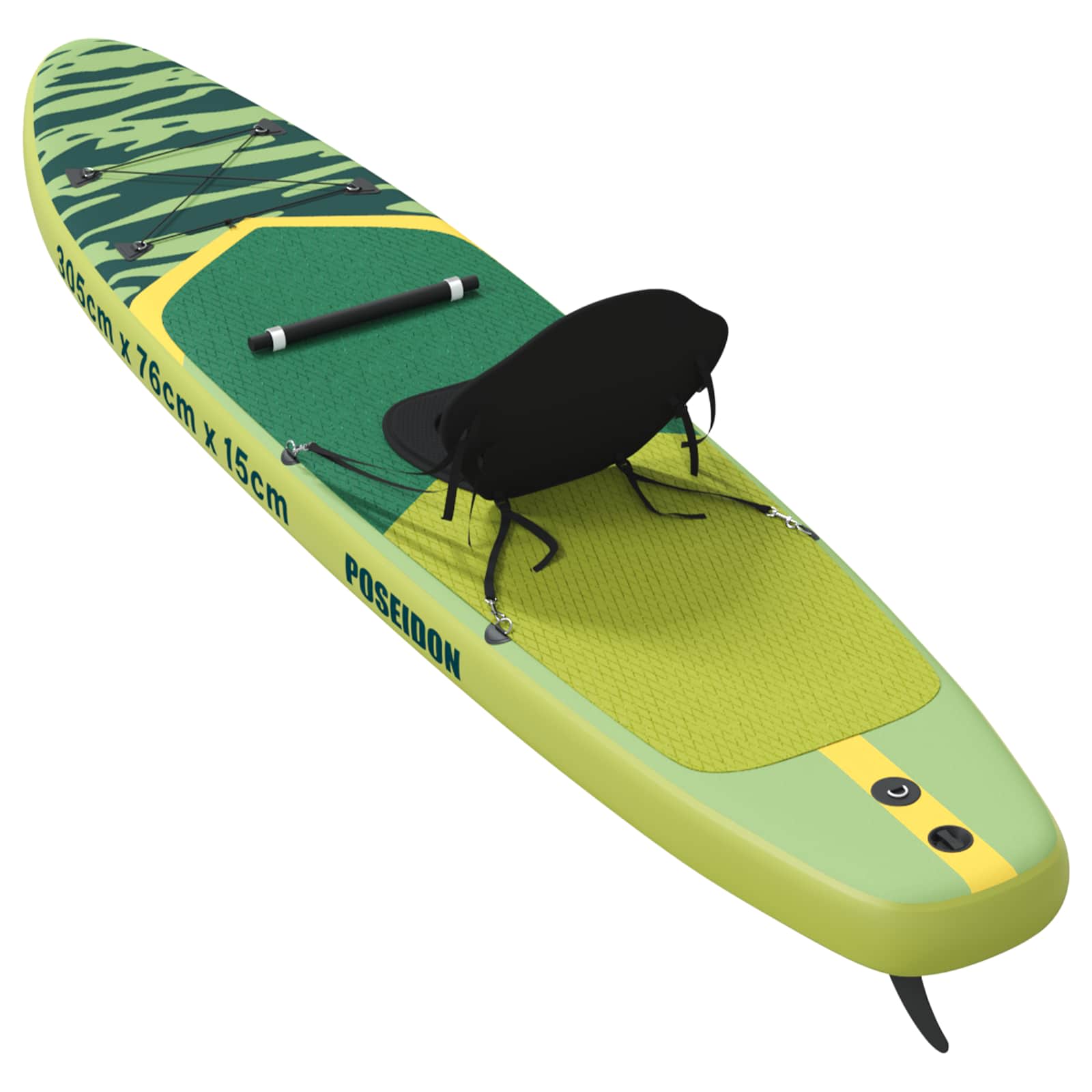 SUP Daska s Mjestom 2-u-1 POSEIDON 305 x 76 x 15 cm Zelena za