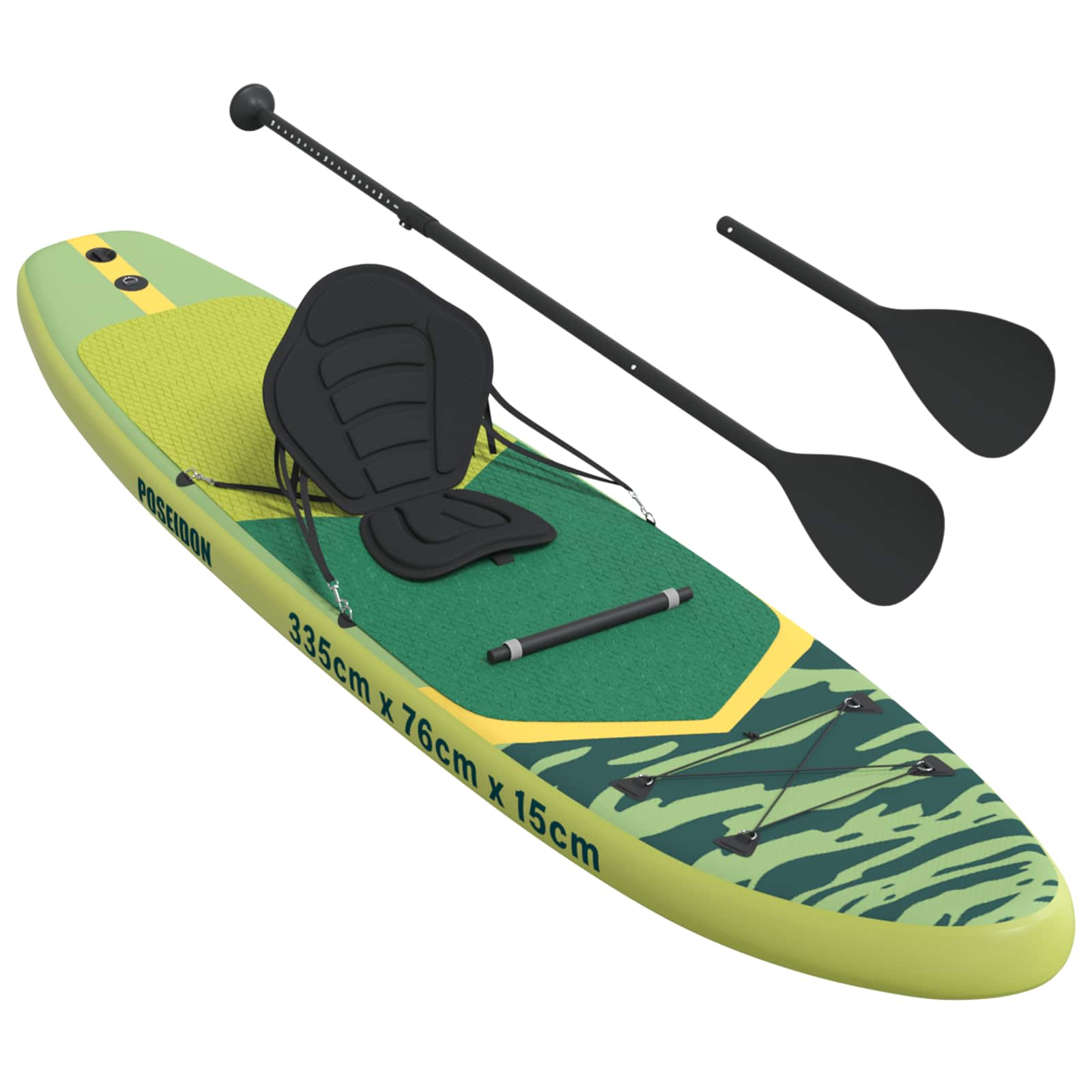 SUP Daska s Mjestom 2-u-1 POSEIDON 335 x 76 x 15 cm Zelena za