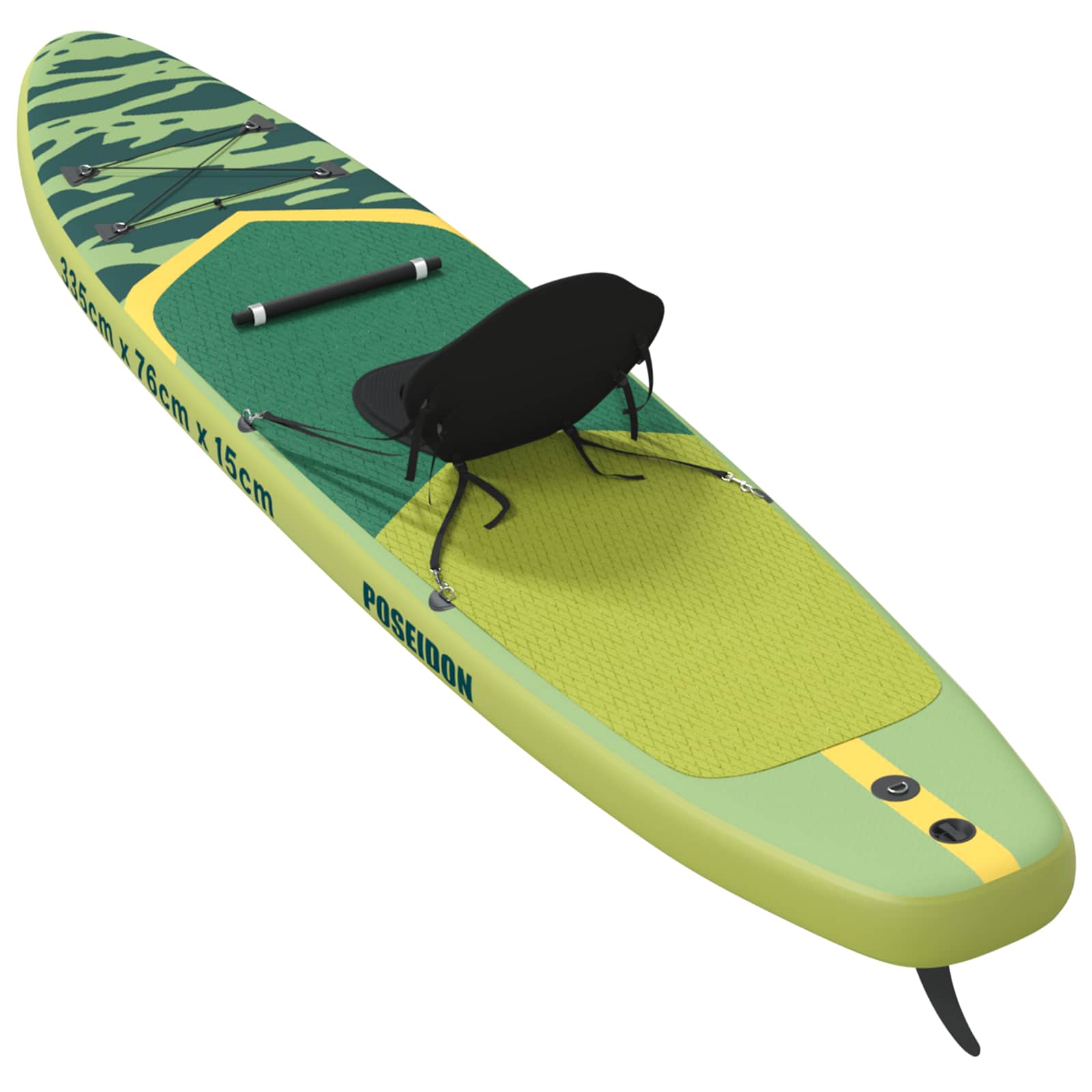 SUP Daska s Mjestom 2-u-1 POSEIDON 335 x 76 x 15 cm Zelena za