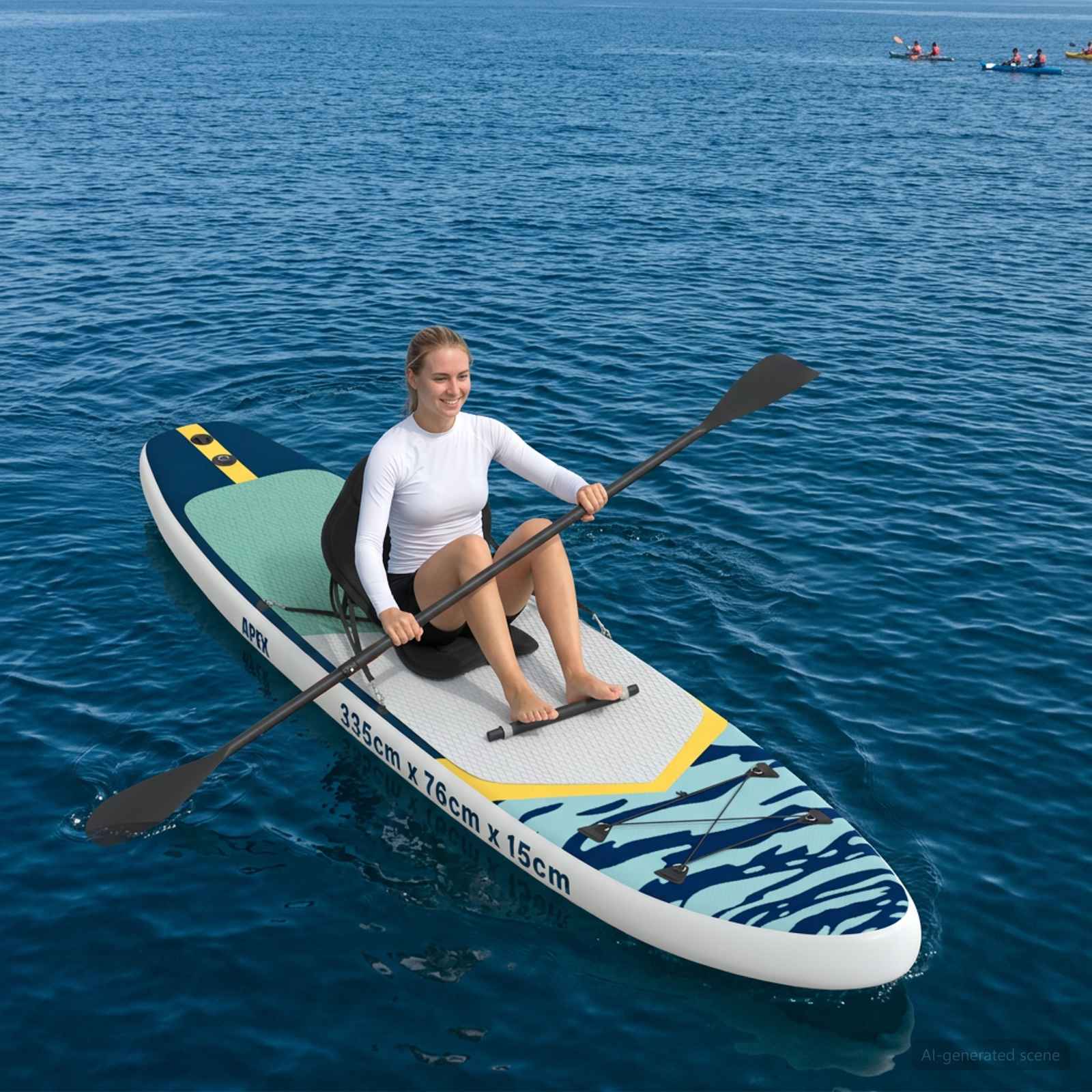 SUP Daska s Mjestom 2-u-1 APEX 335 x 76 x 15 cm Plava za