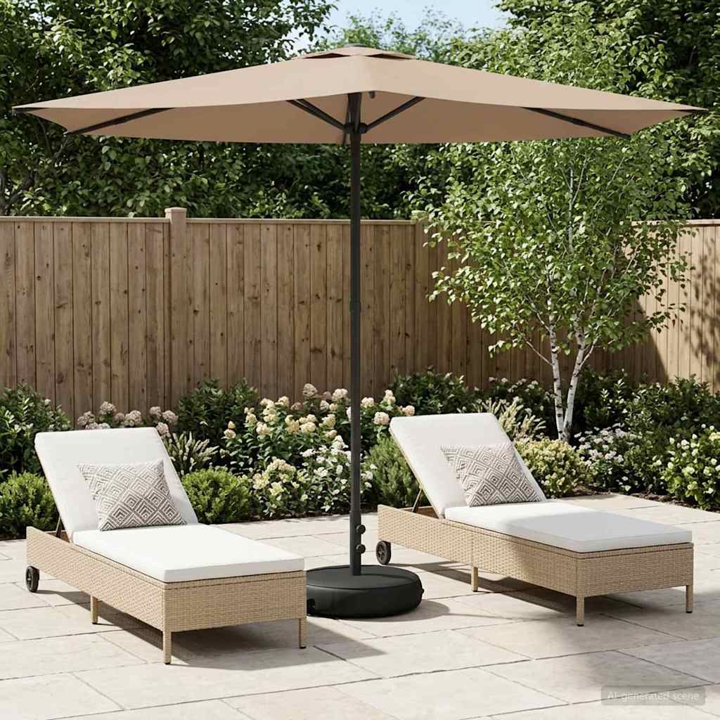 Vrtni Parasol s Podnožjem 270 x 270 cm Poliester Pravokutni