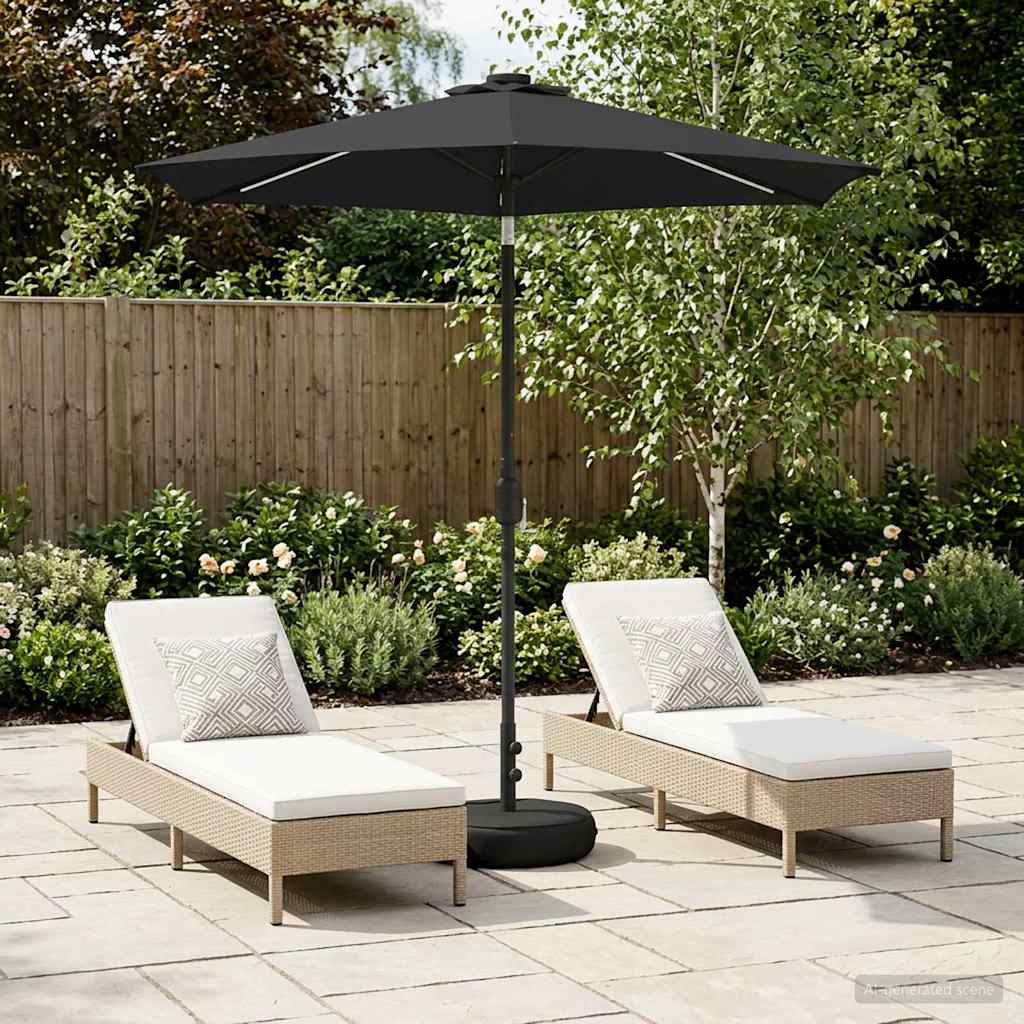Suncobran za vrt s LED svjetlima i postoljem 230 x 230 cm
